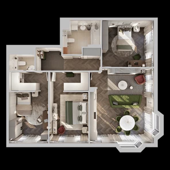 Просторные семейные планировки