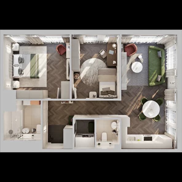 С отдельной гардеробной