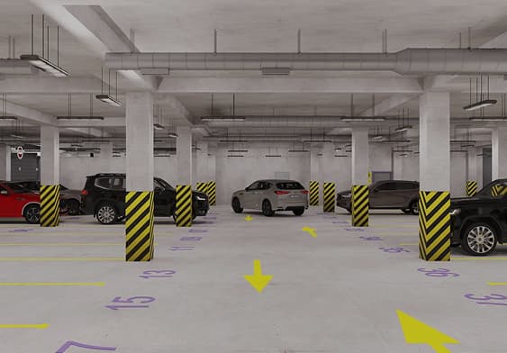Отапливаемый подземный паркинг