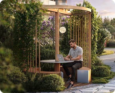 Зеленые кабинеты  для работы и отдыха