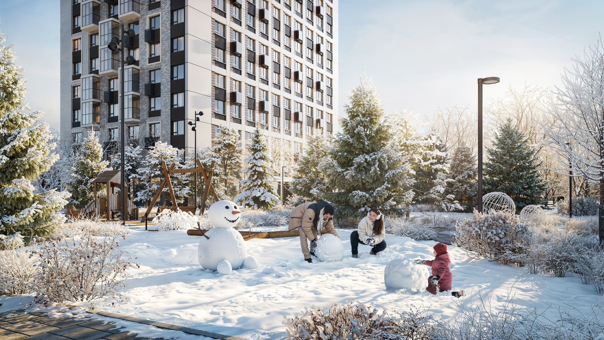 Площадка для лепки снеговиков