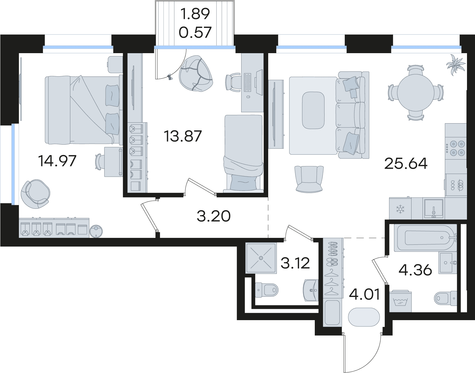 С мебелью