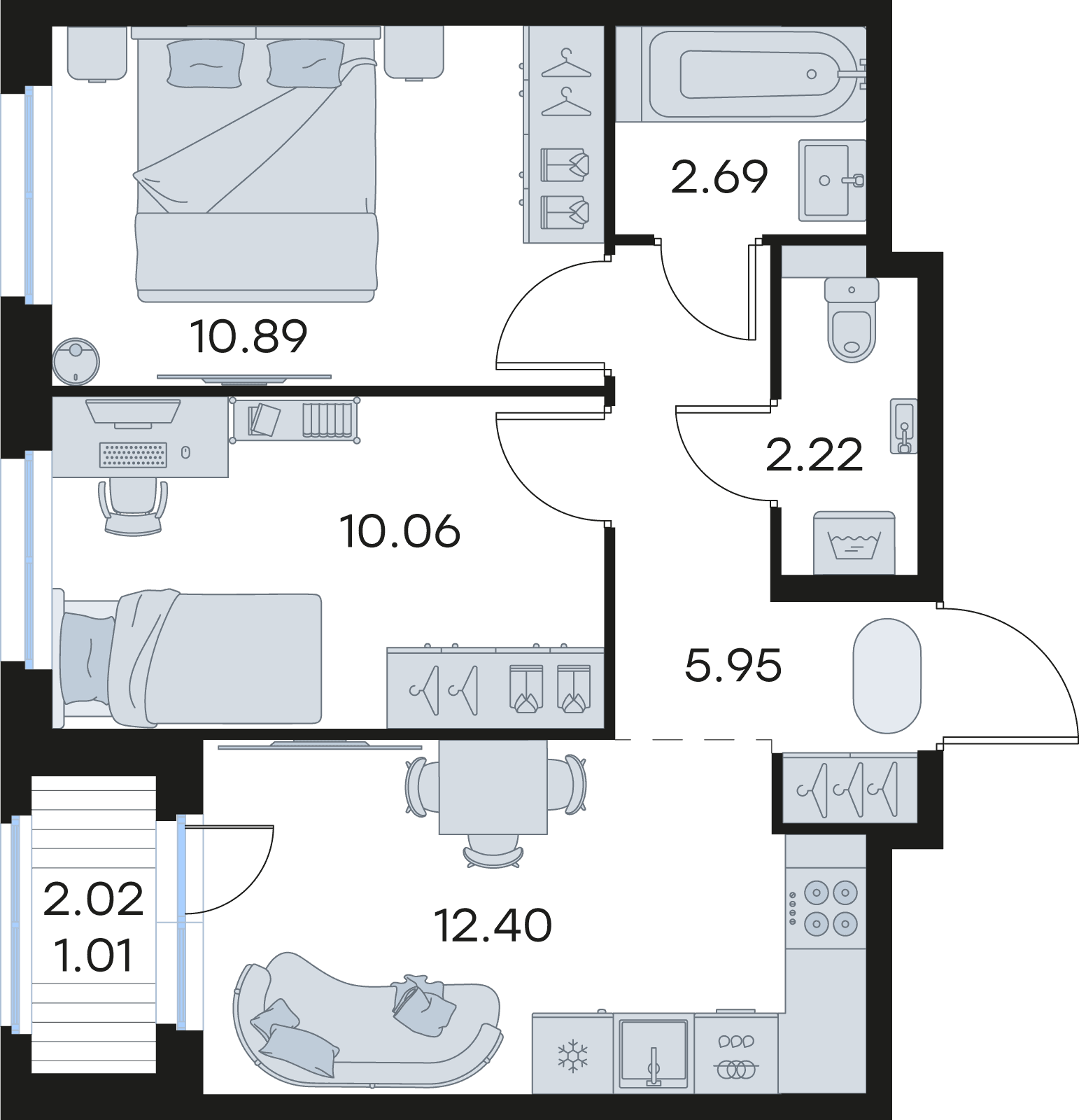С мебелью