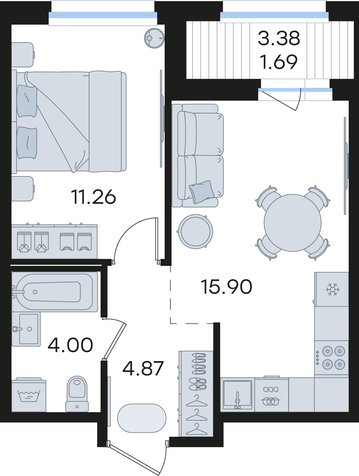 С мебелью