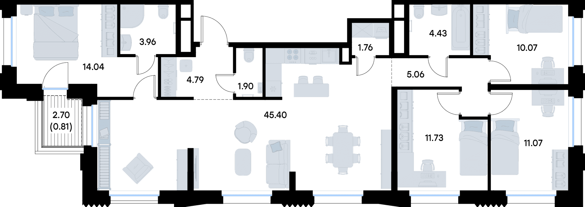 С мебелью