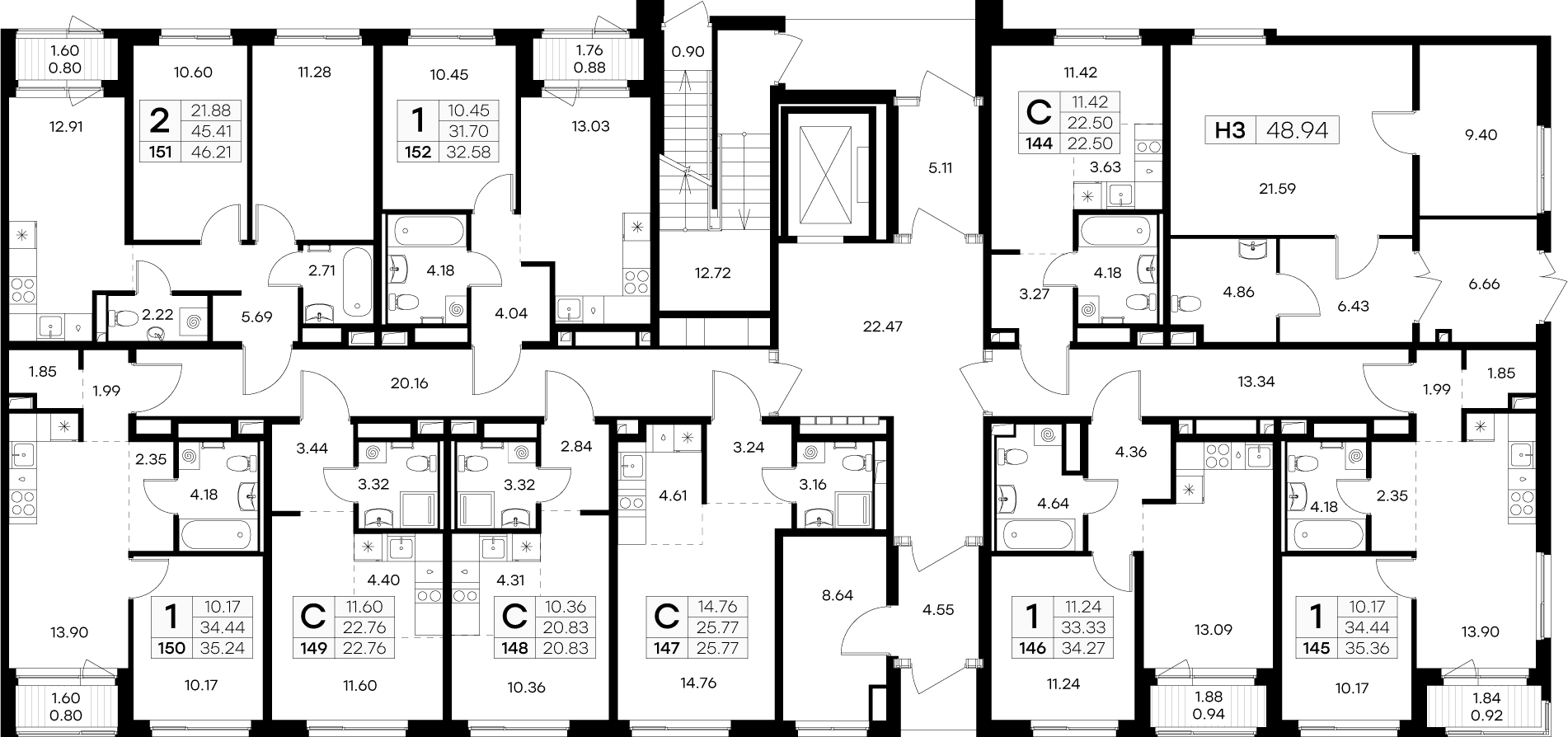 Расположение на этаже