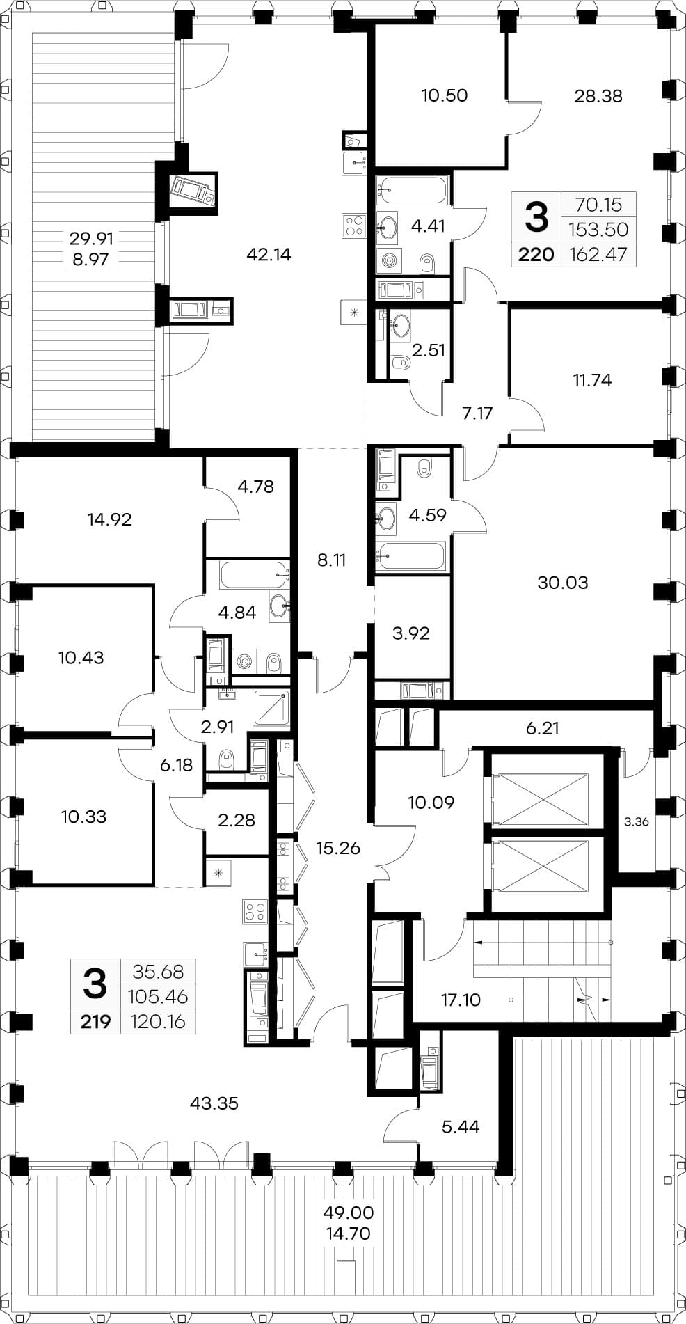 Расположение на этаже