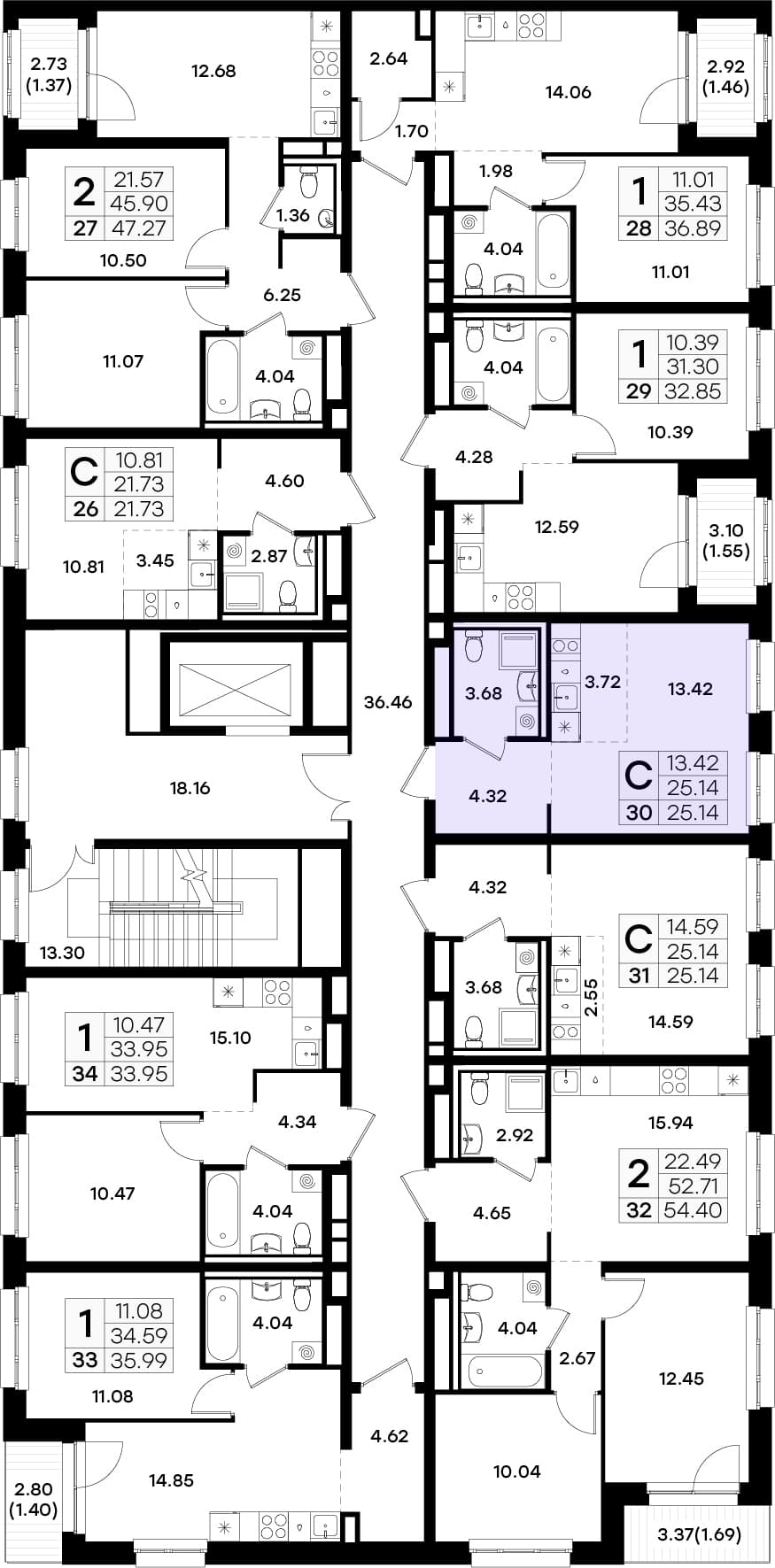 Расположение на этаже