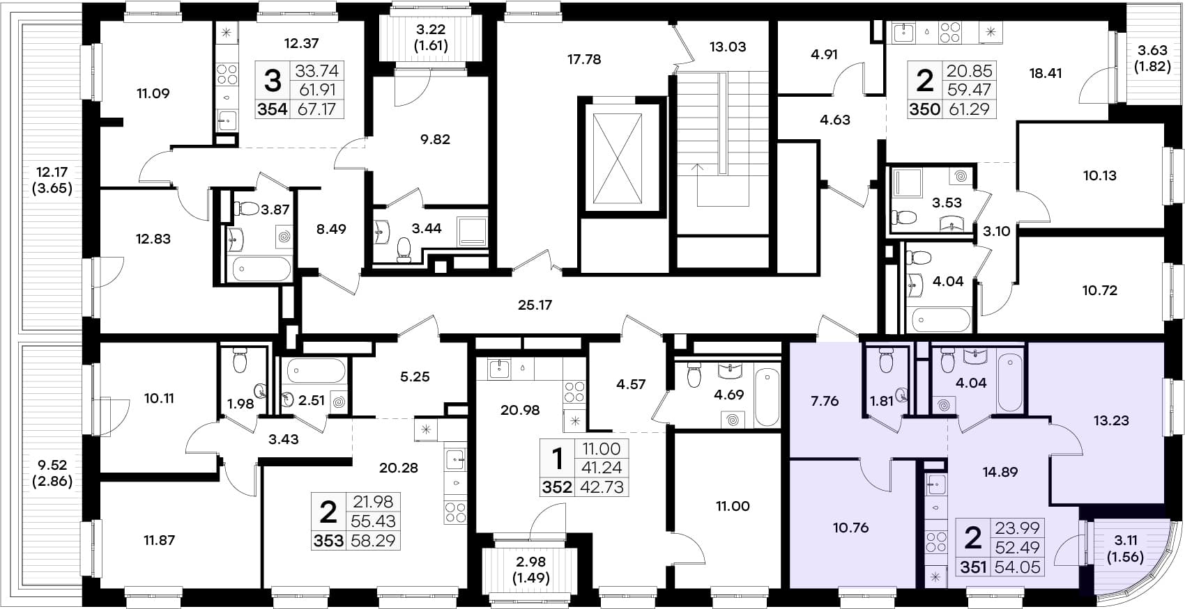 Расположение на этаже