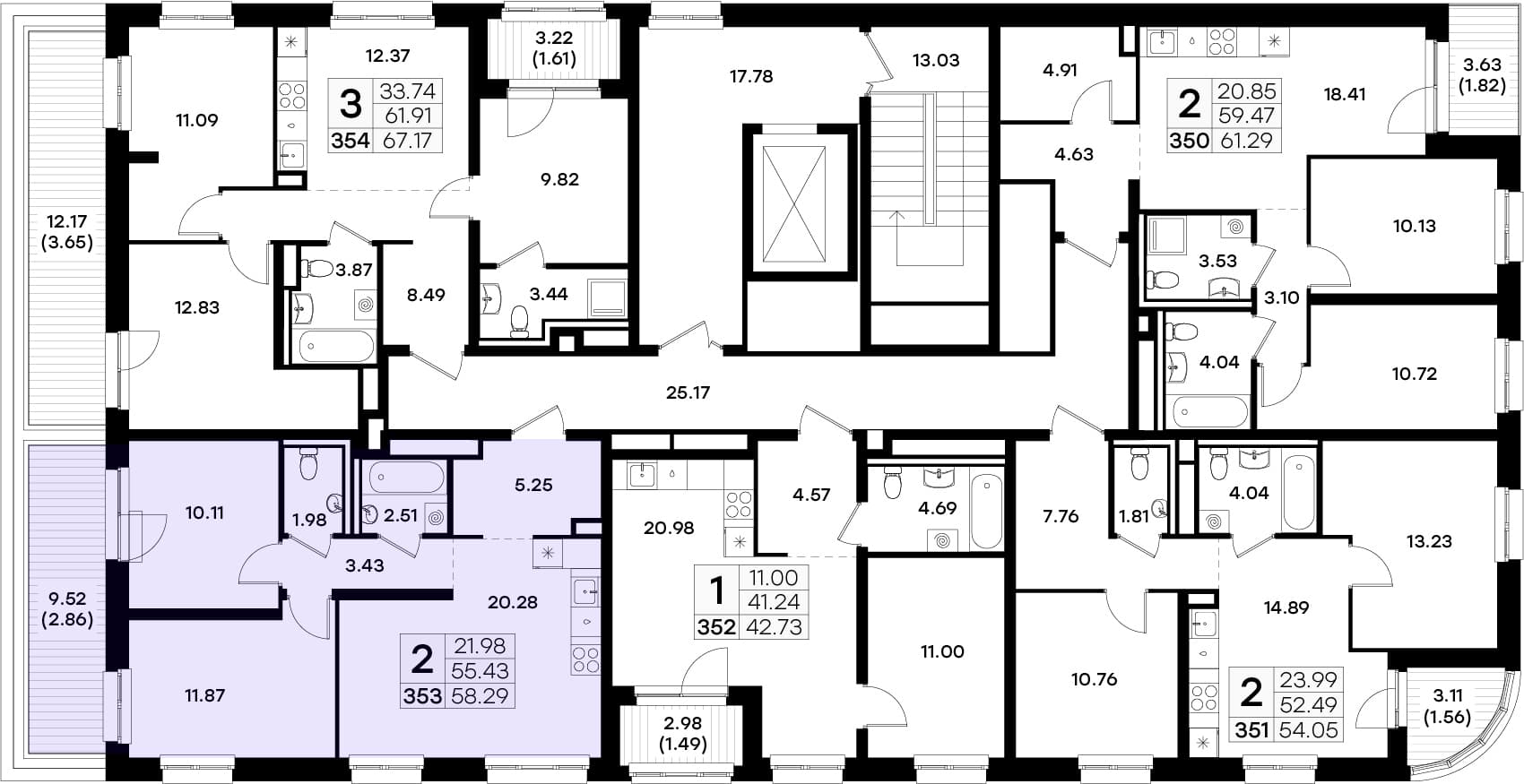 Расположение на этаже