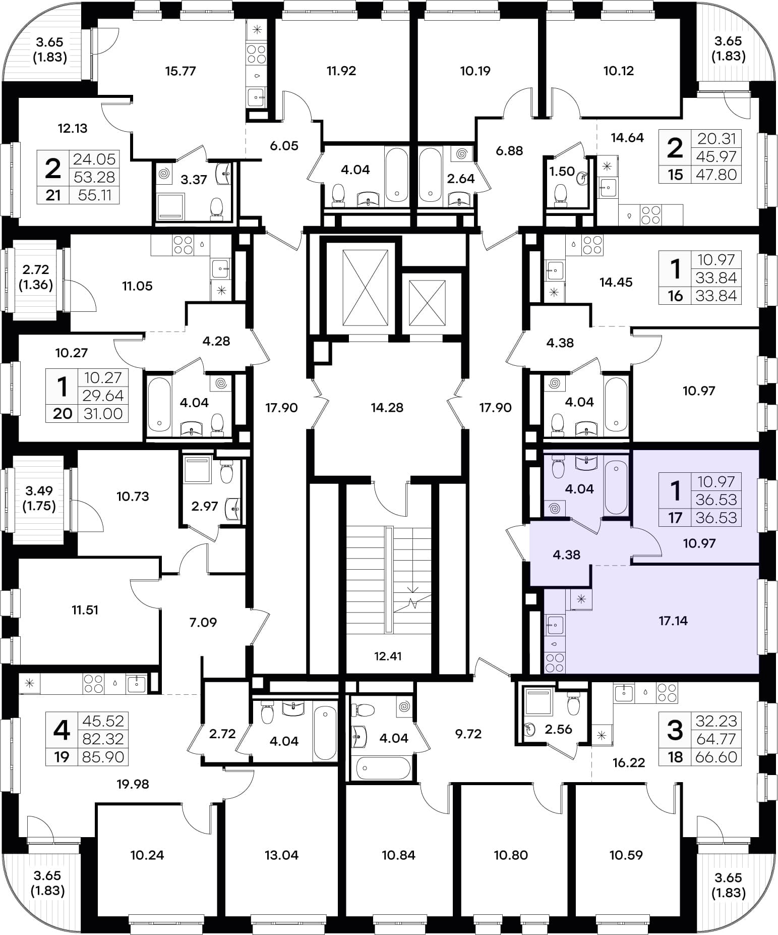 Расположение на этаже