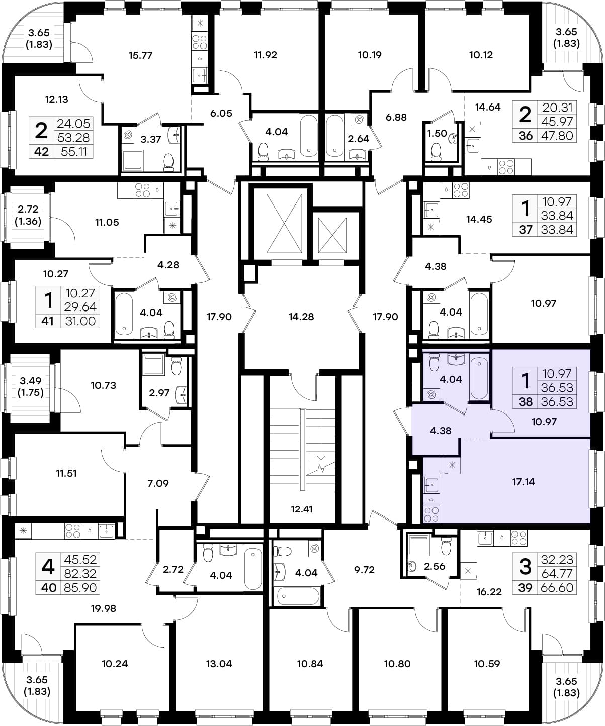 Расположение на этаже