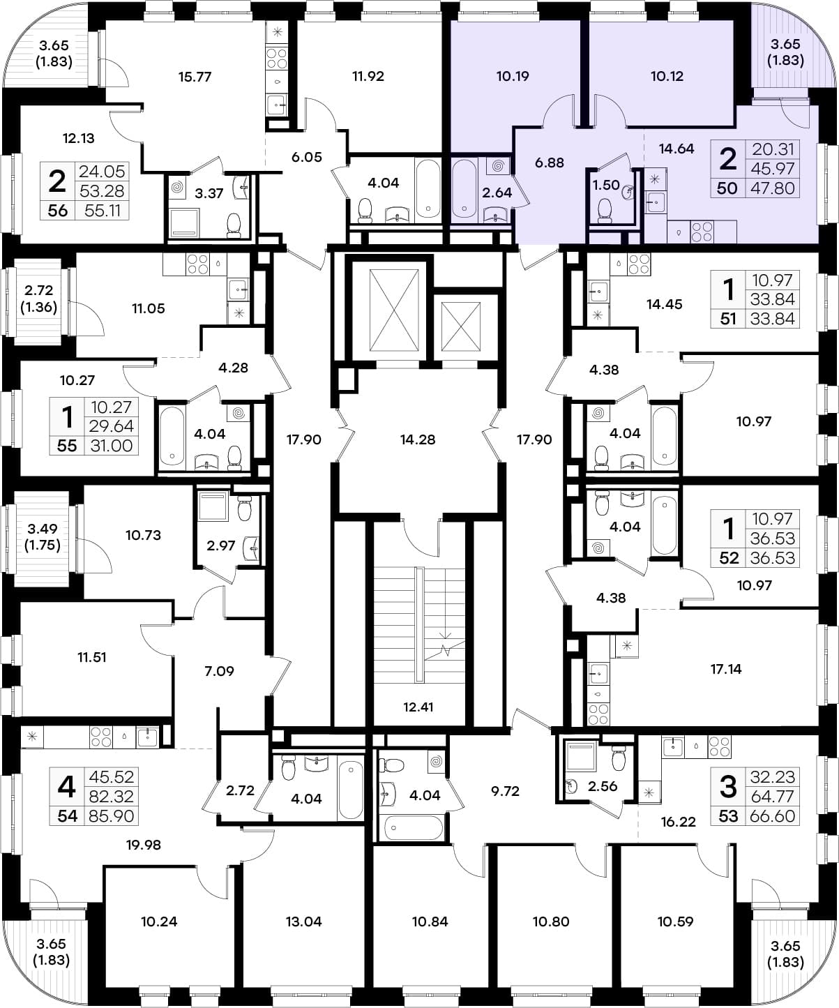 Расположение на этаже