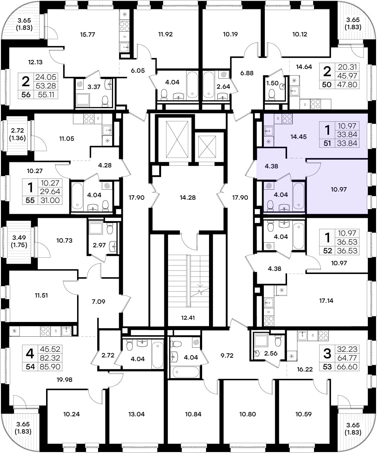 Расположение на этаже