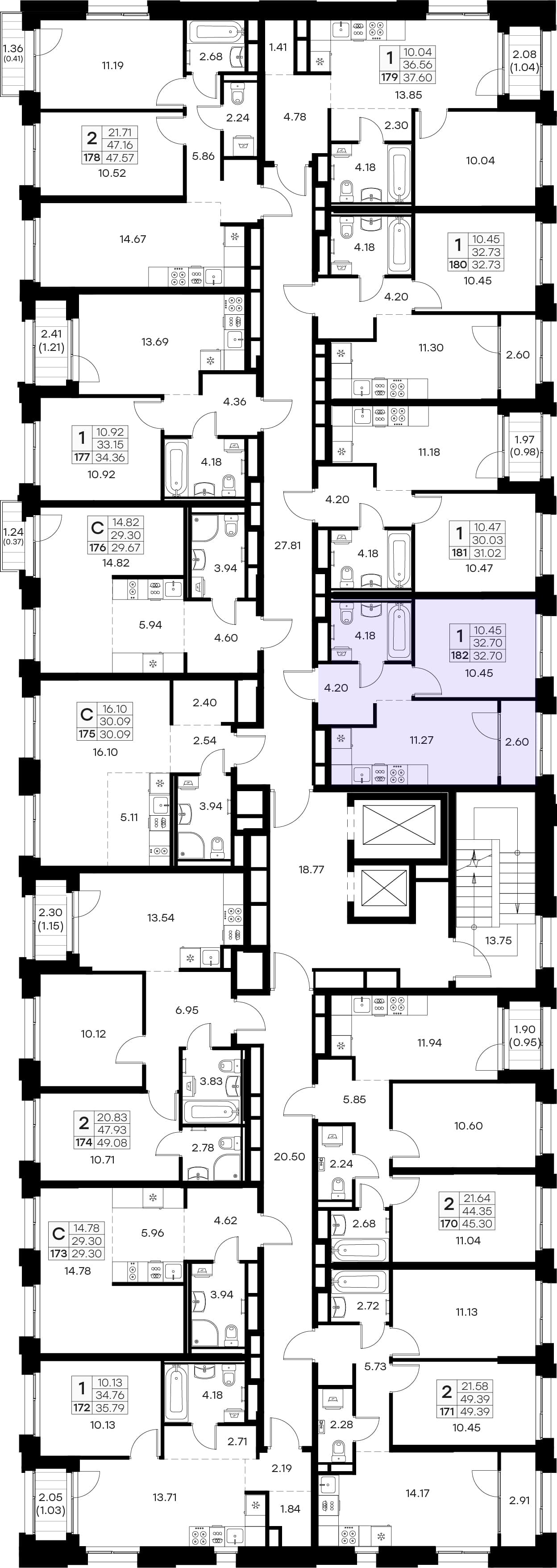 Расположение на этаже