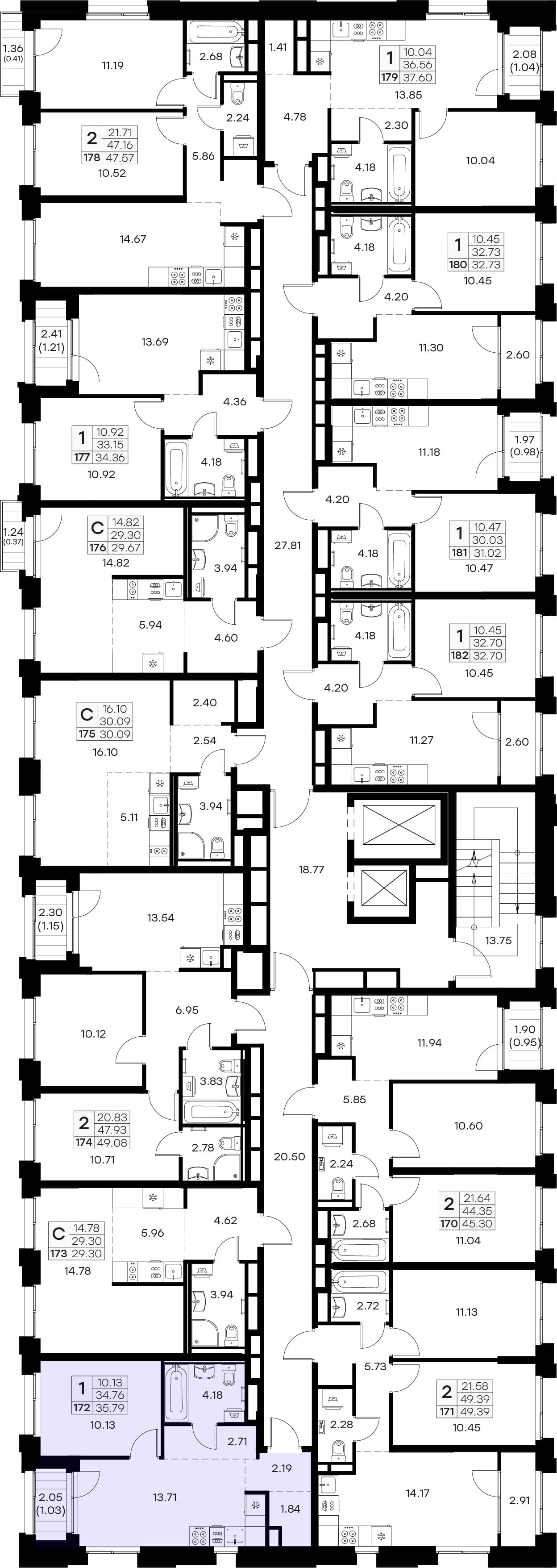 Расположение на этаже