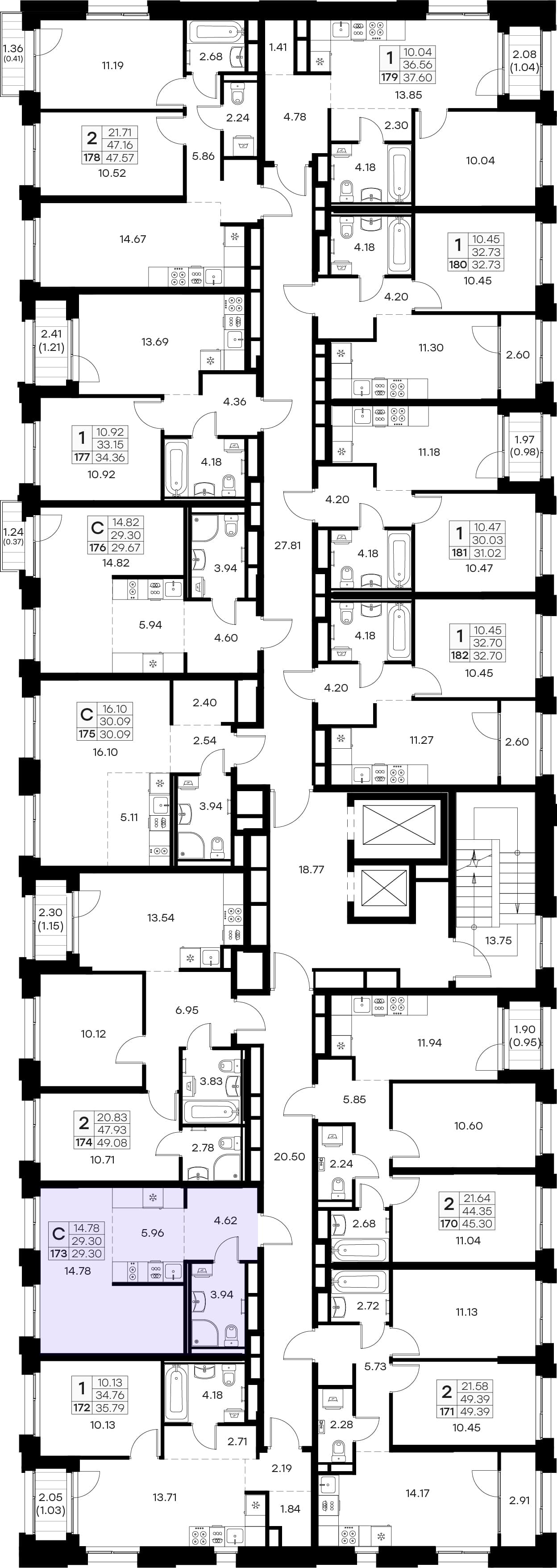 Расположение на этаже