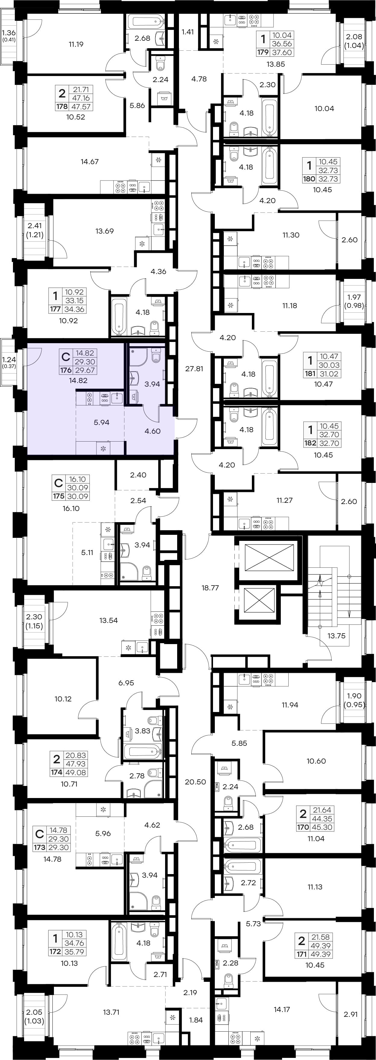 Расположение на этаже