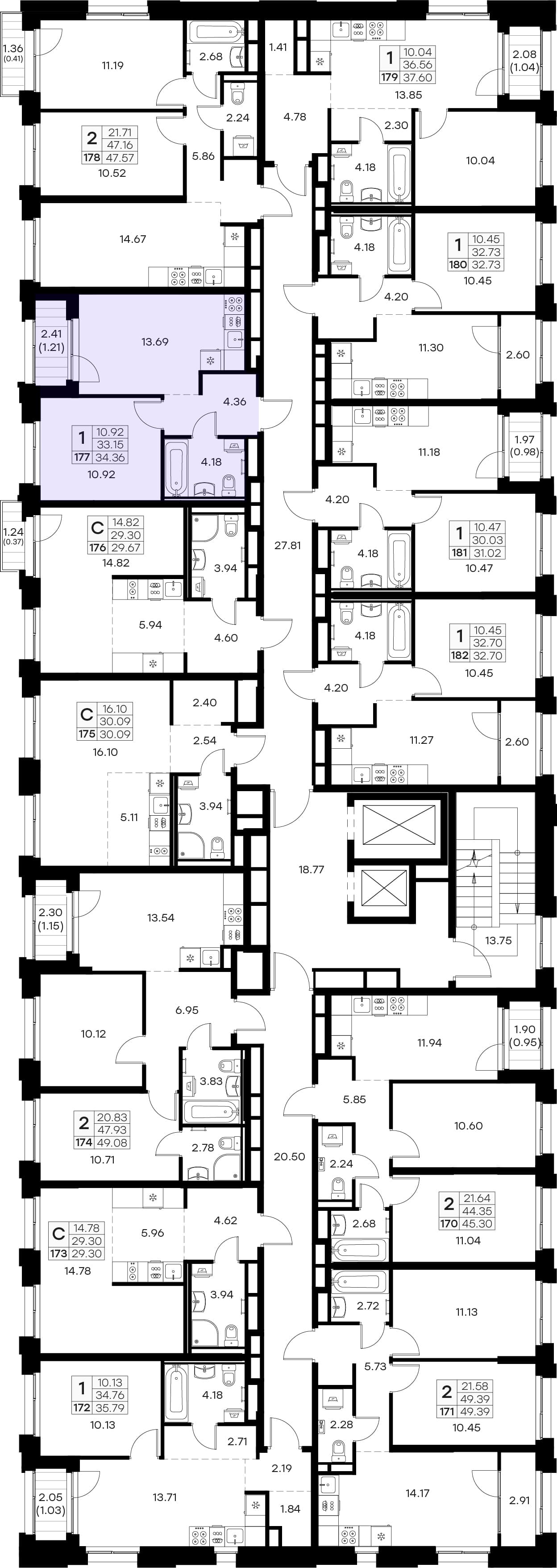 Расположение на этаже