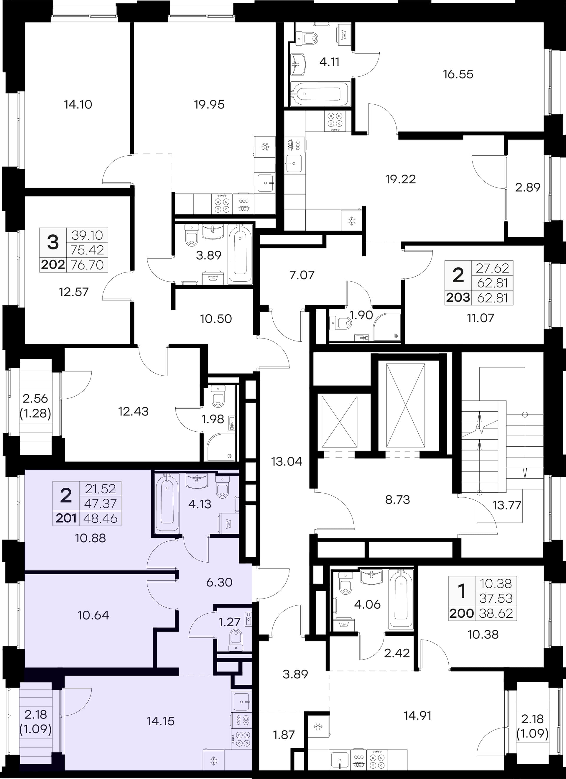 Расположение на этаже