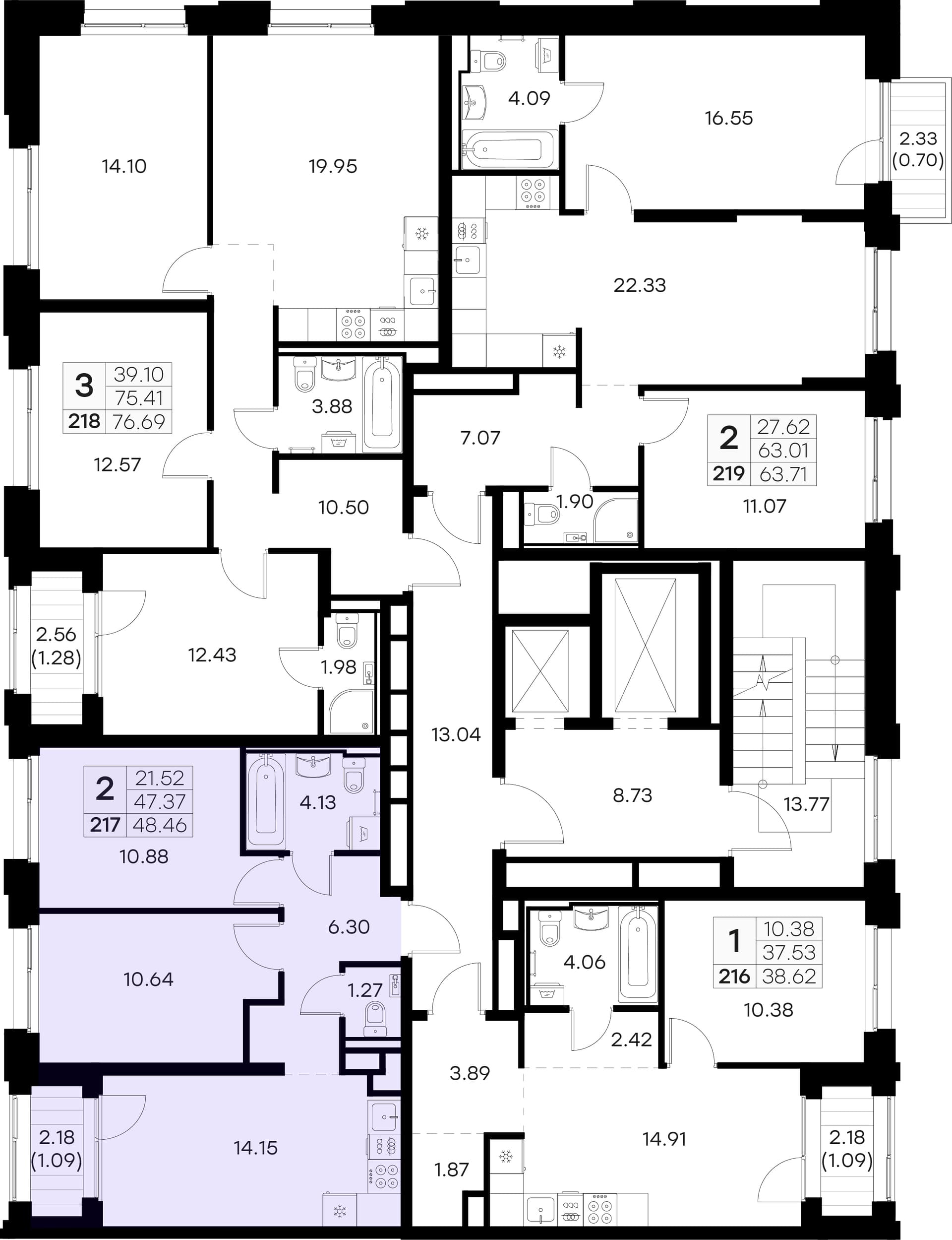 Расположение на этаже