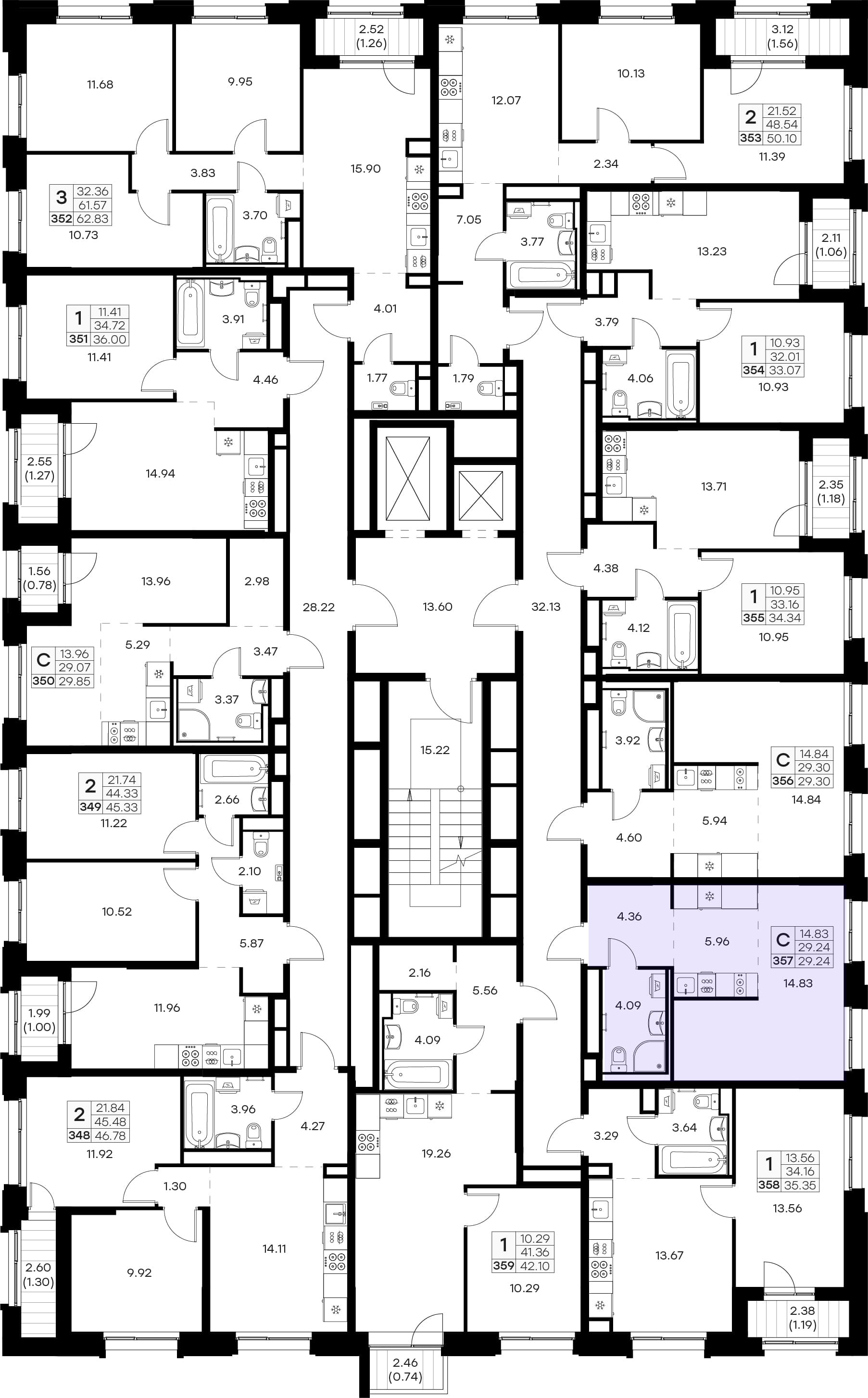 Расположение на этаже