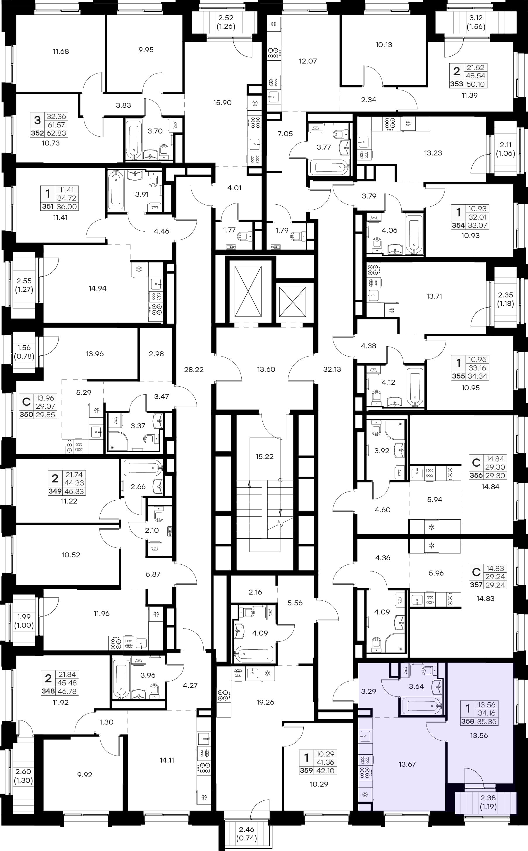 Расположение на этаже