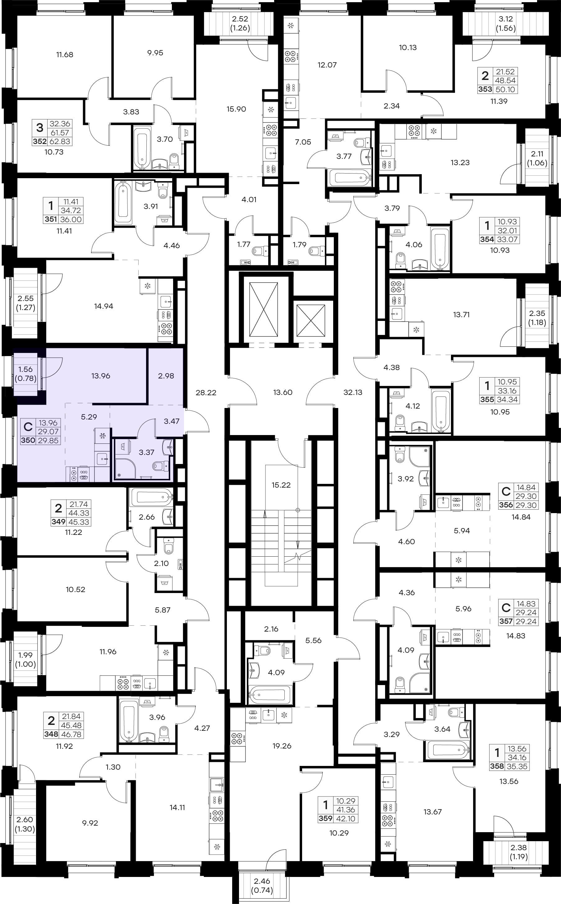 Расположение на этаже