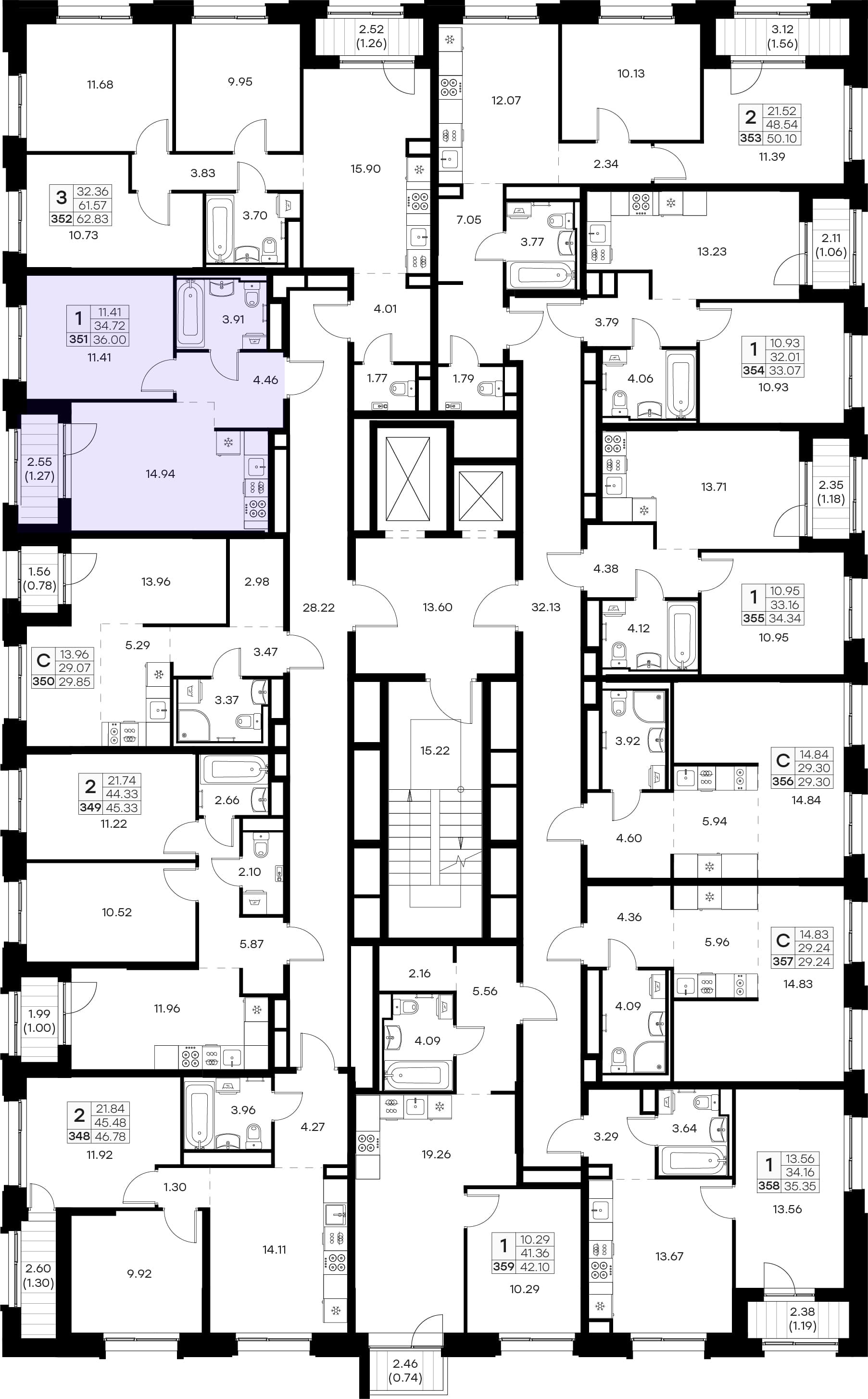 Расположение на этаже