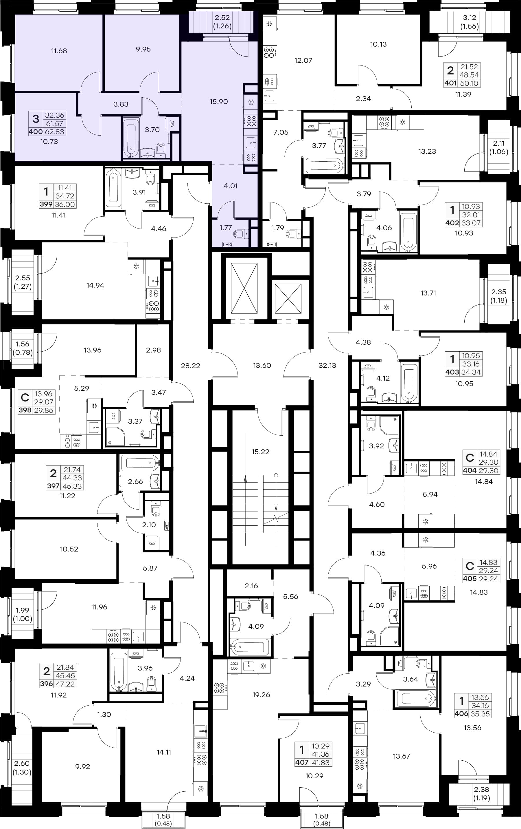 Расположение на этаже