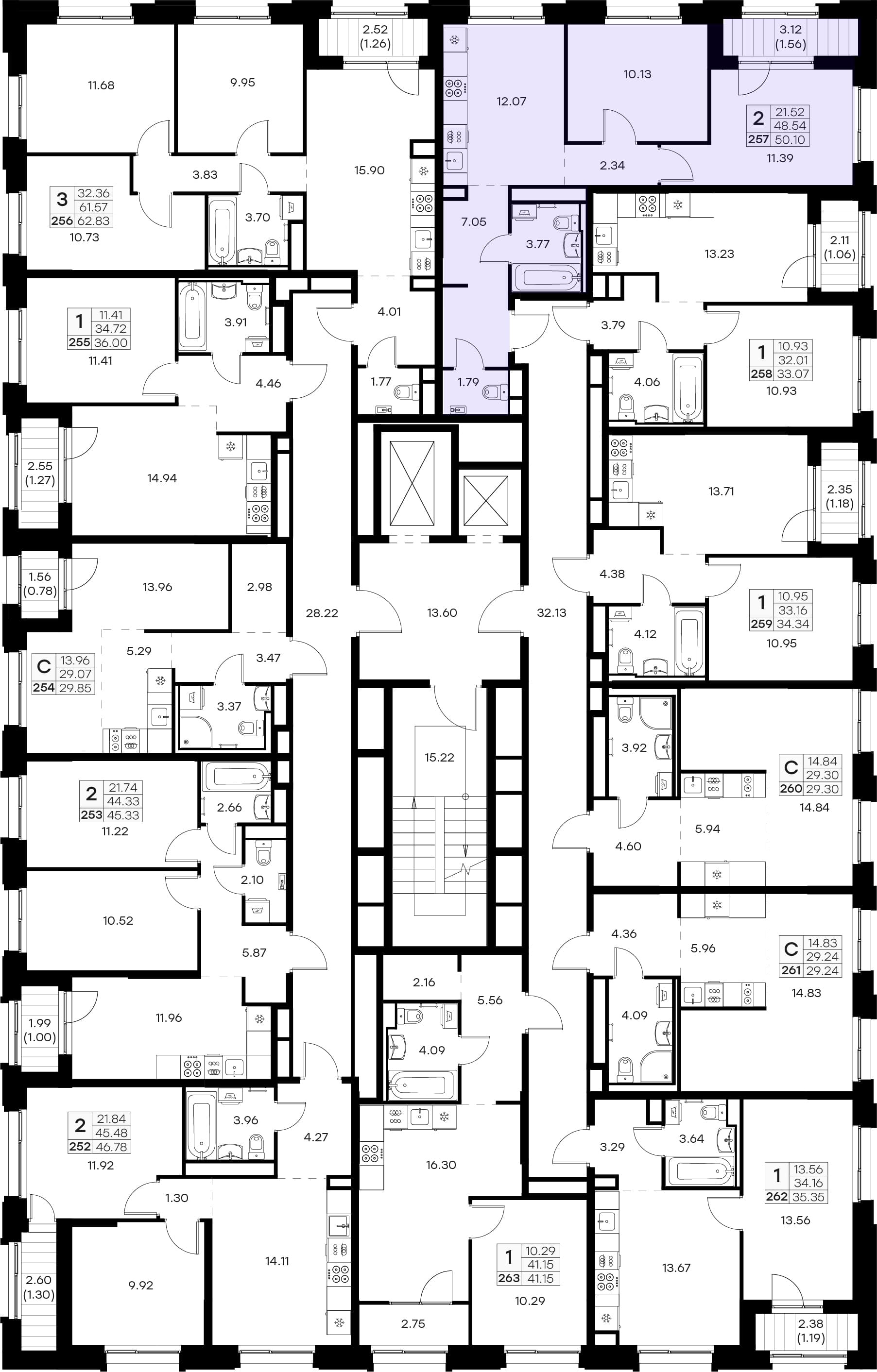 Расположение на этаже