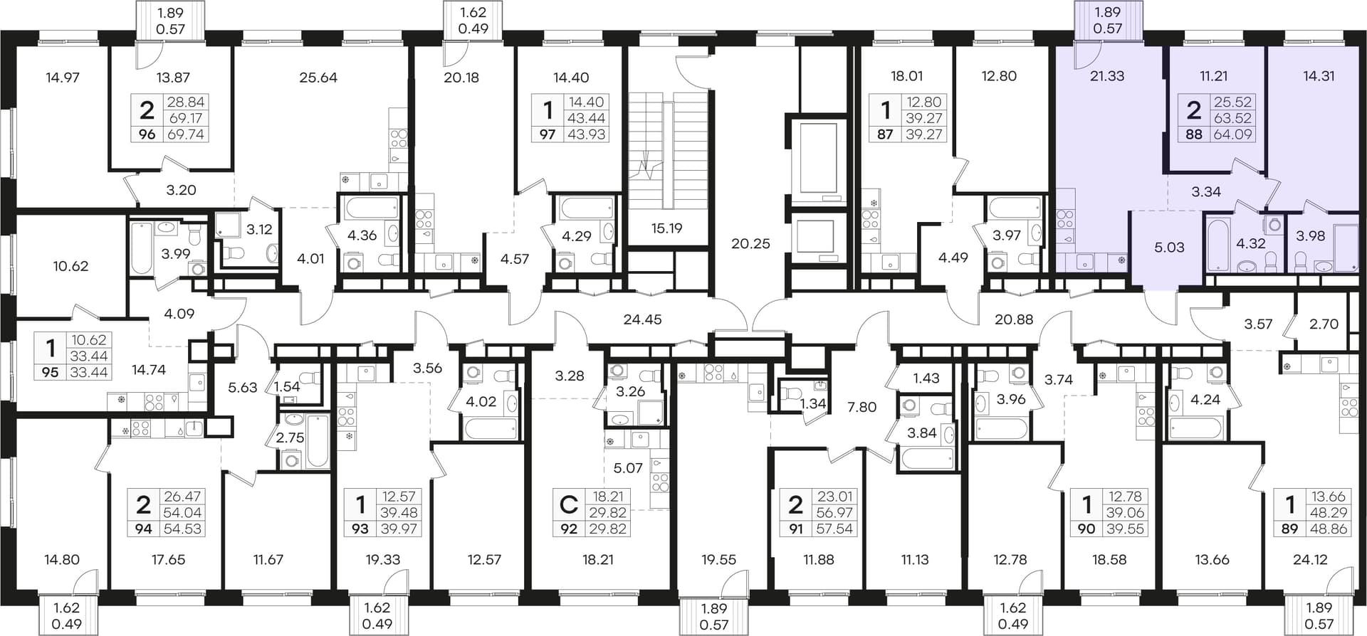 Расположение на этаже