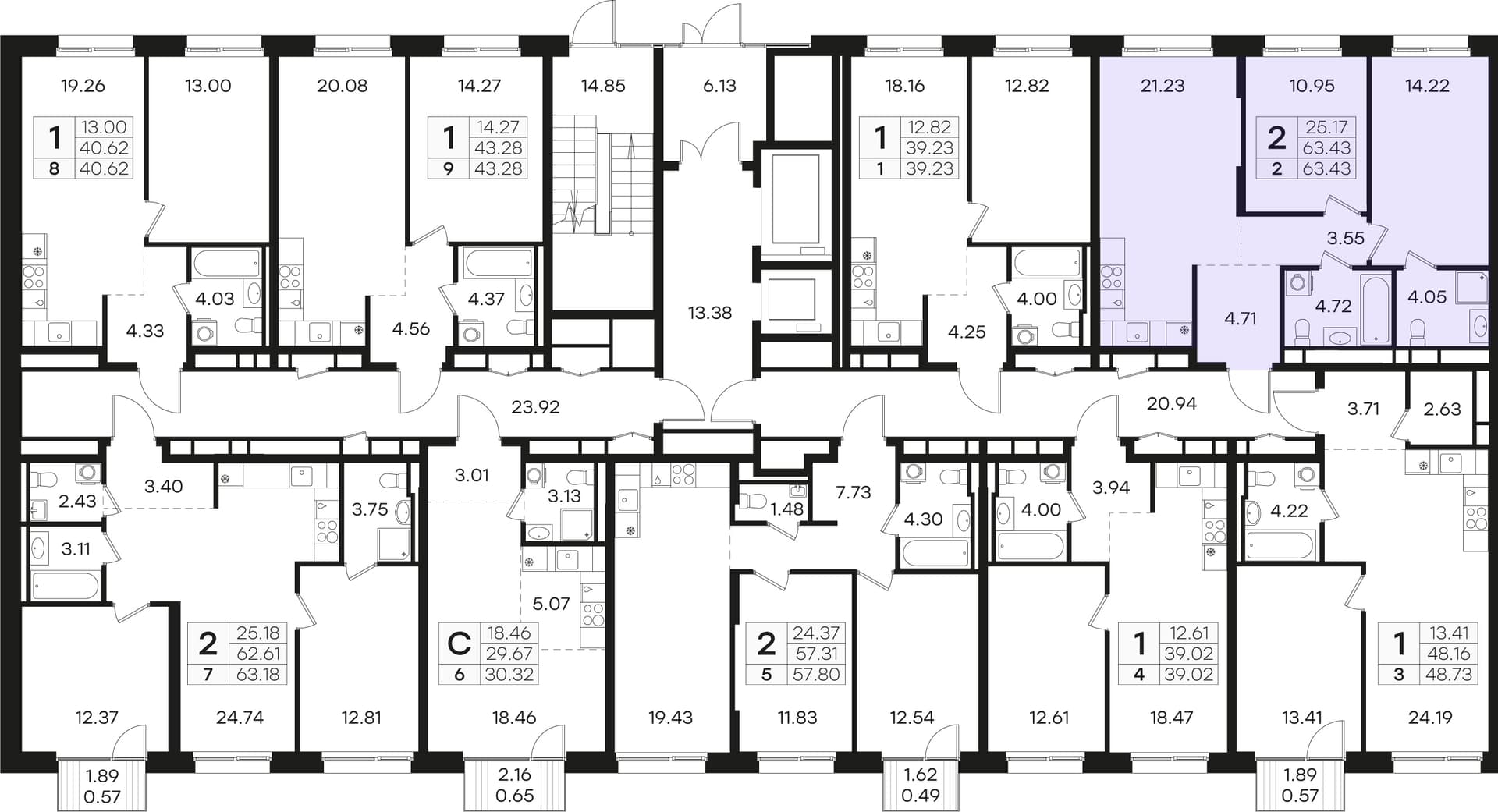 Расположение на этаже