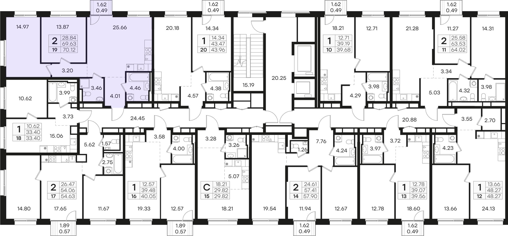 Расположение на этаже