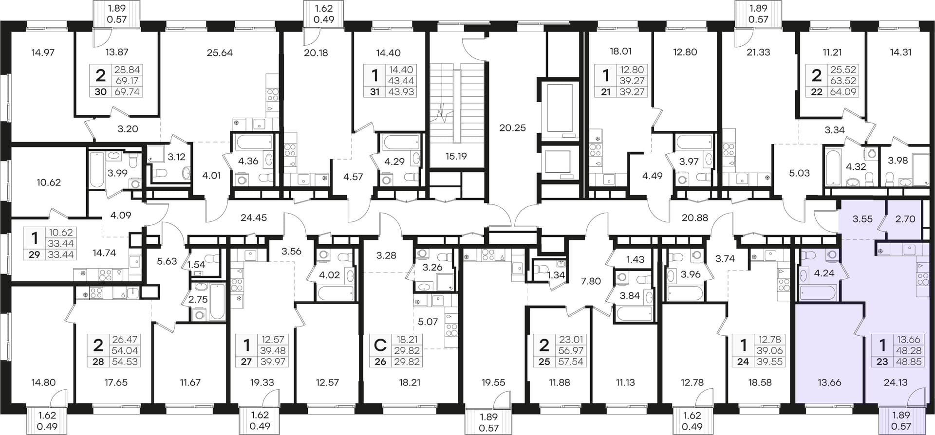 Расположение на этаже