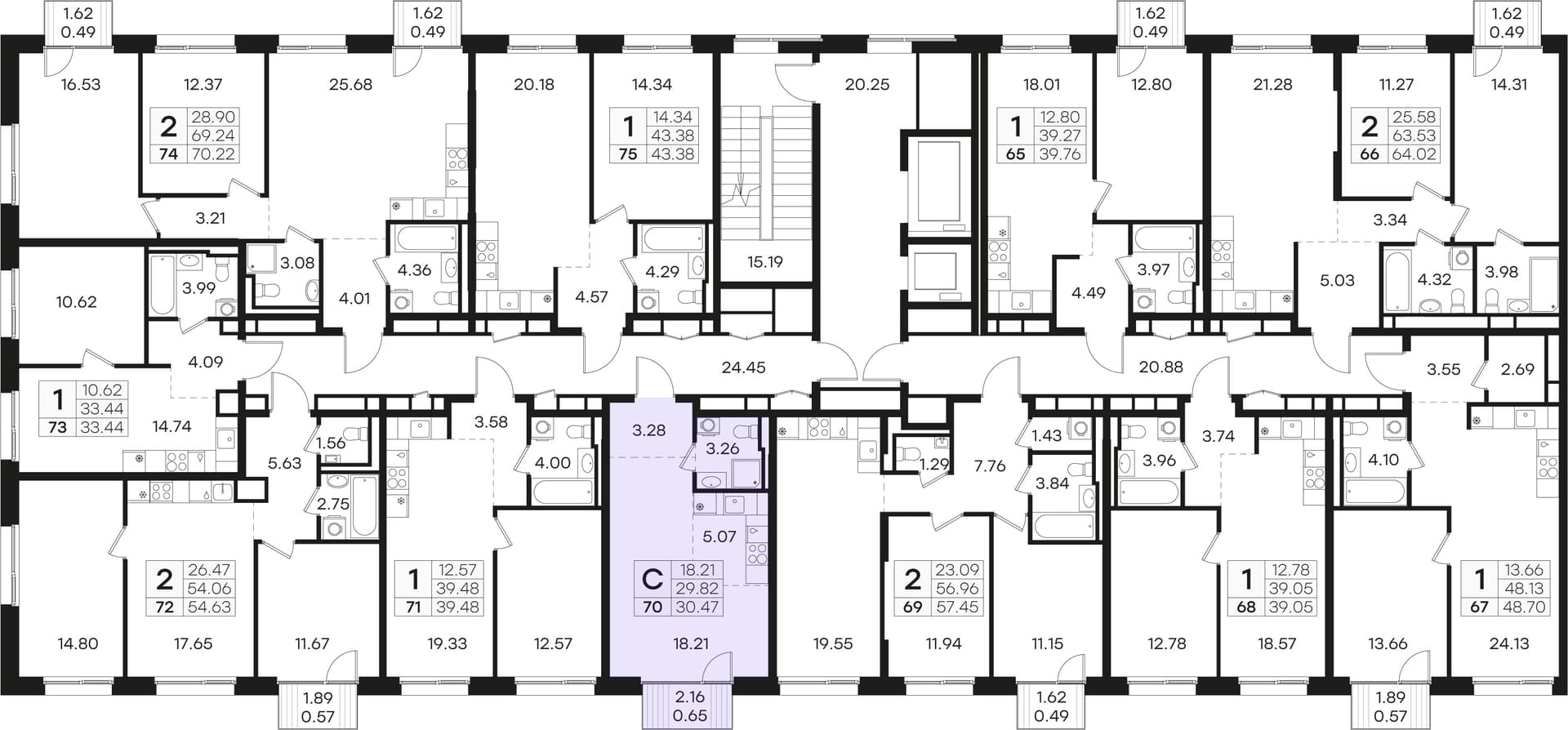 Расположение на этаже