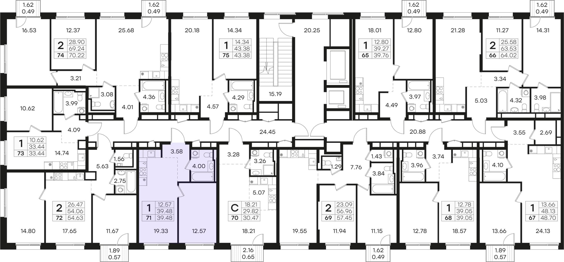 Расположение на этаже