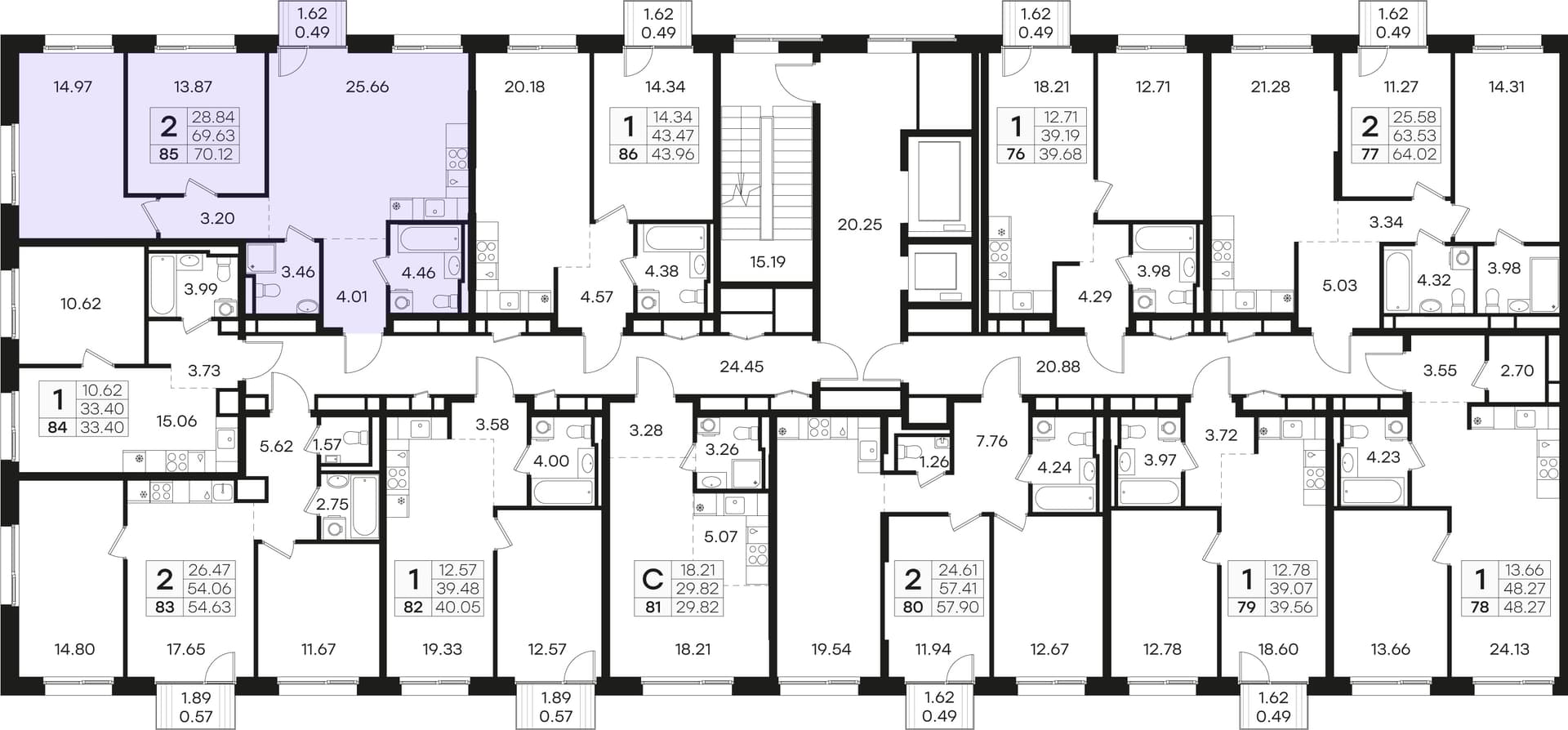 Расположение на этаже