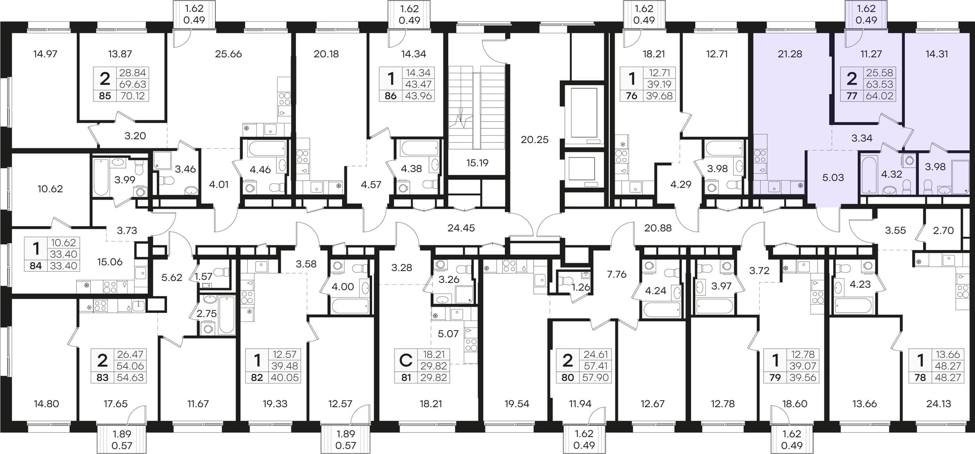 Расположение на этаже