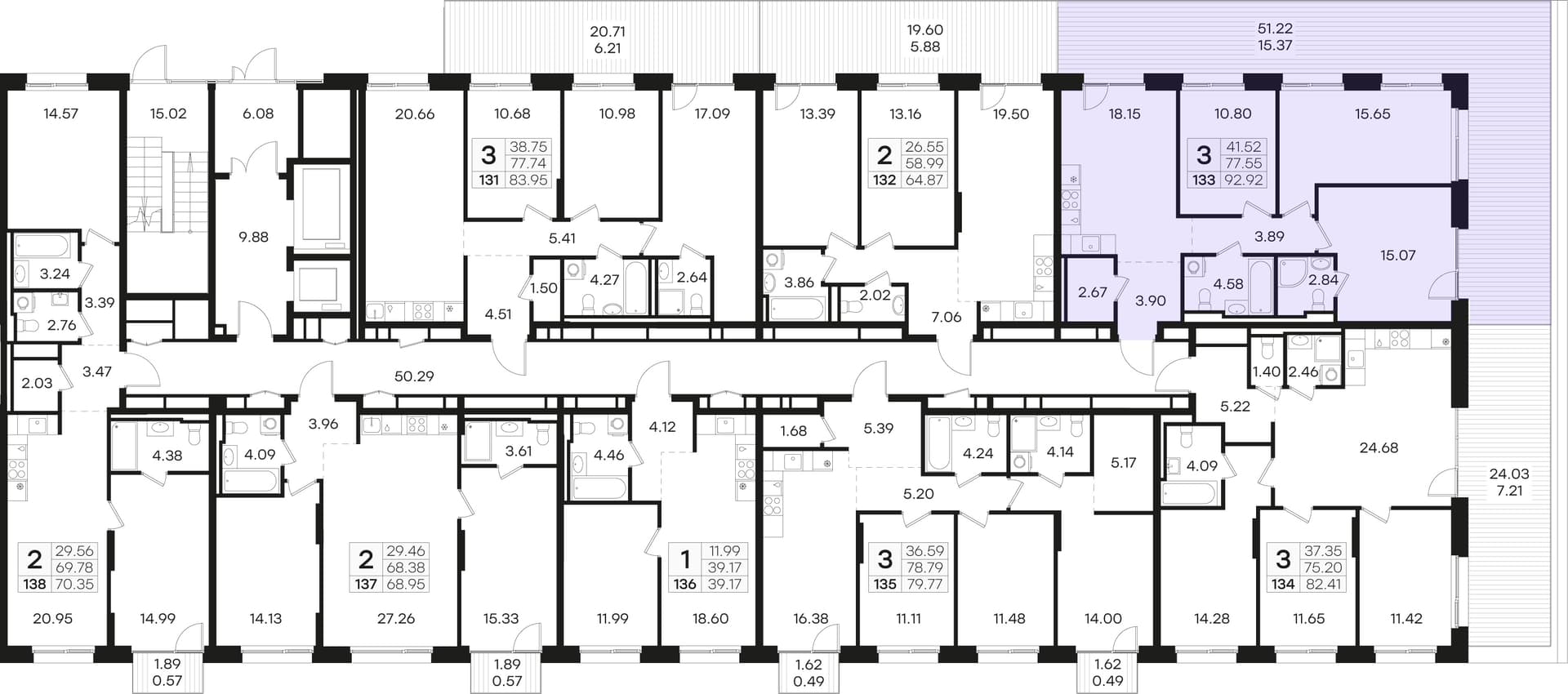 Расположение на этаже