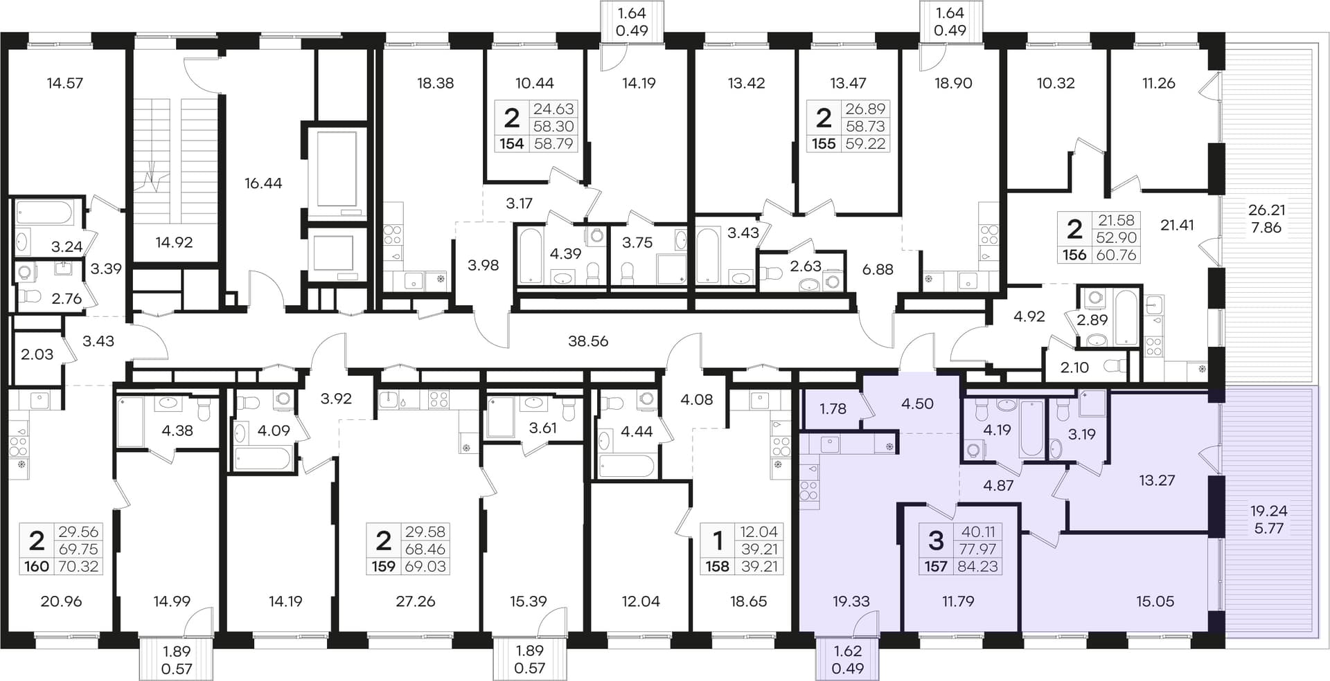 Расположение на этаже