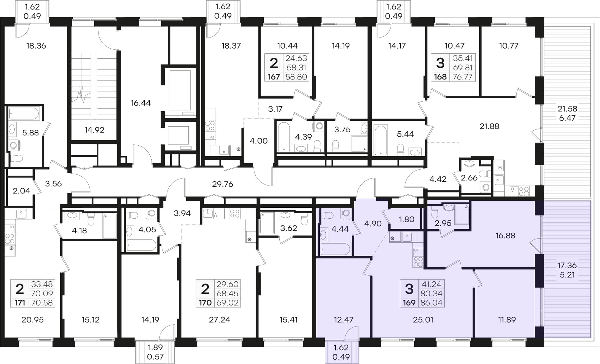 Расположение на этаже