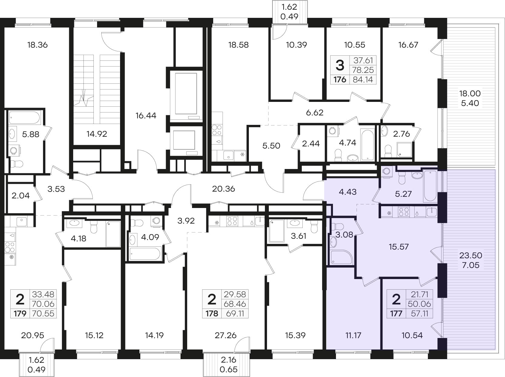 Расположение на этаже