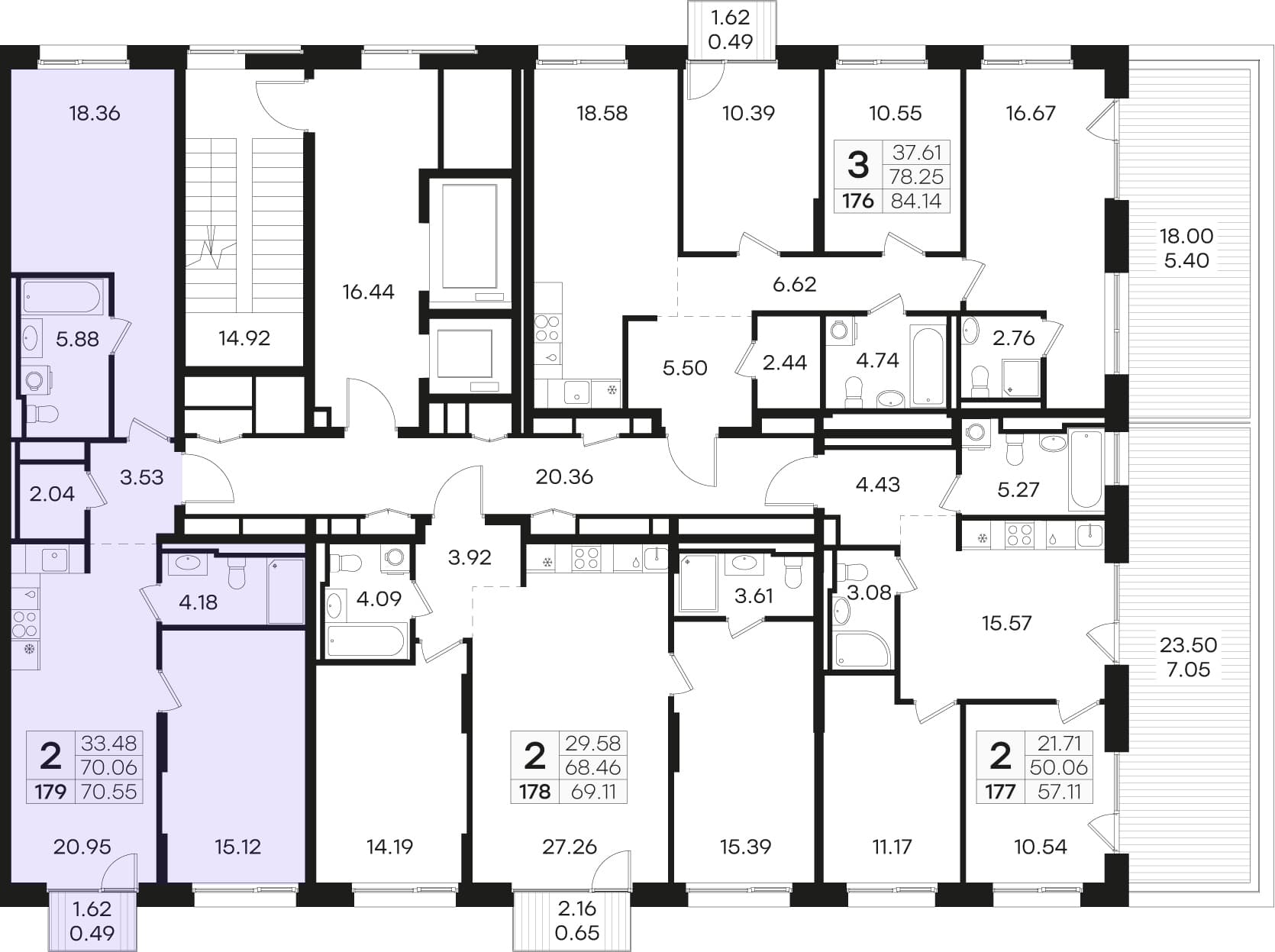 Расположение на этаже