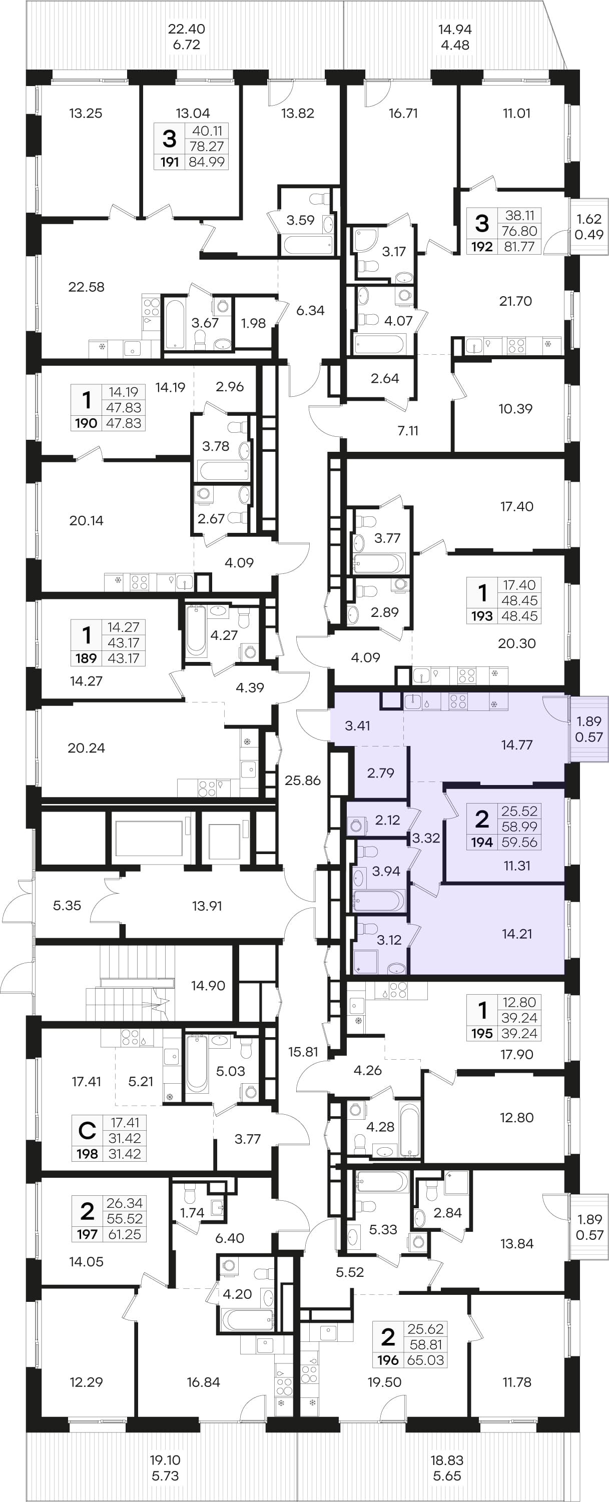 Расположение на этаже