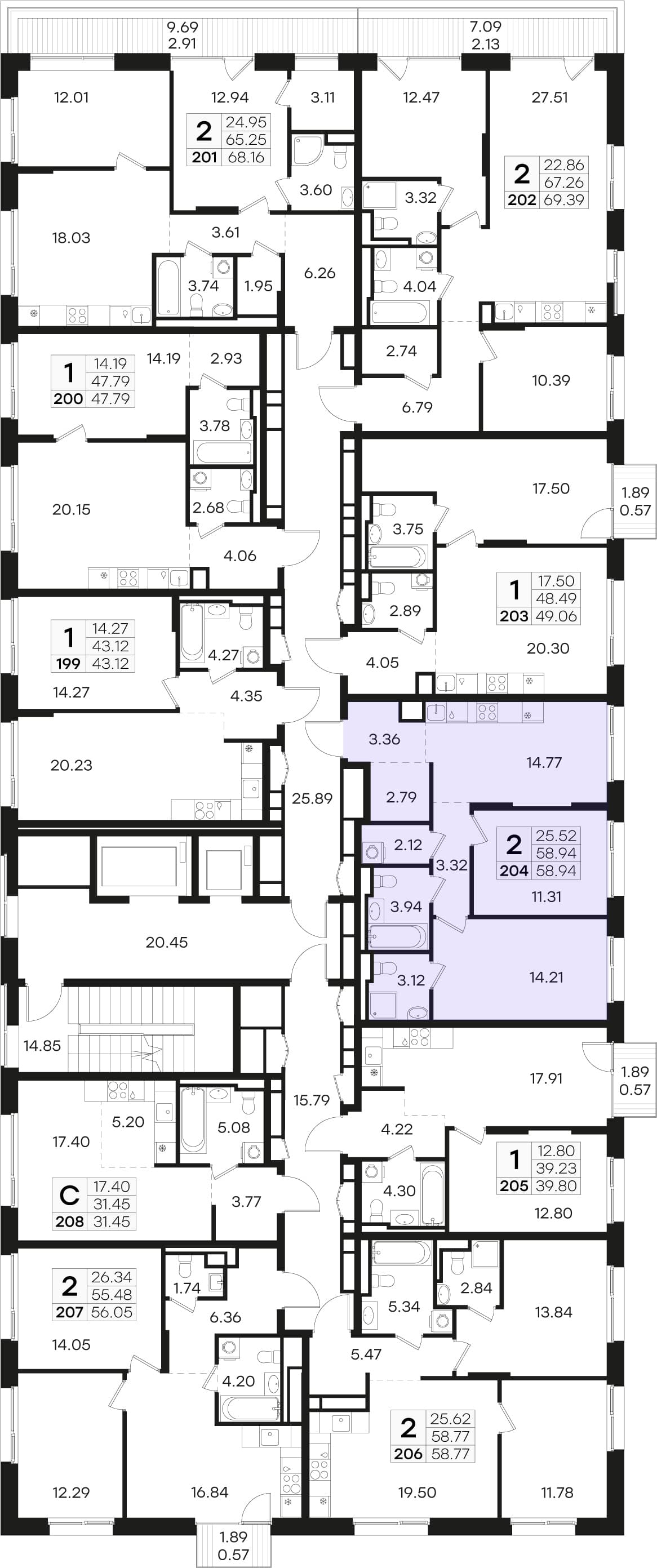 Расположение на этаже