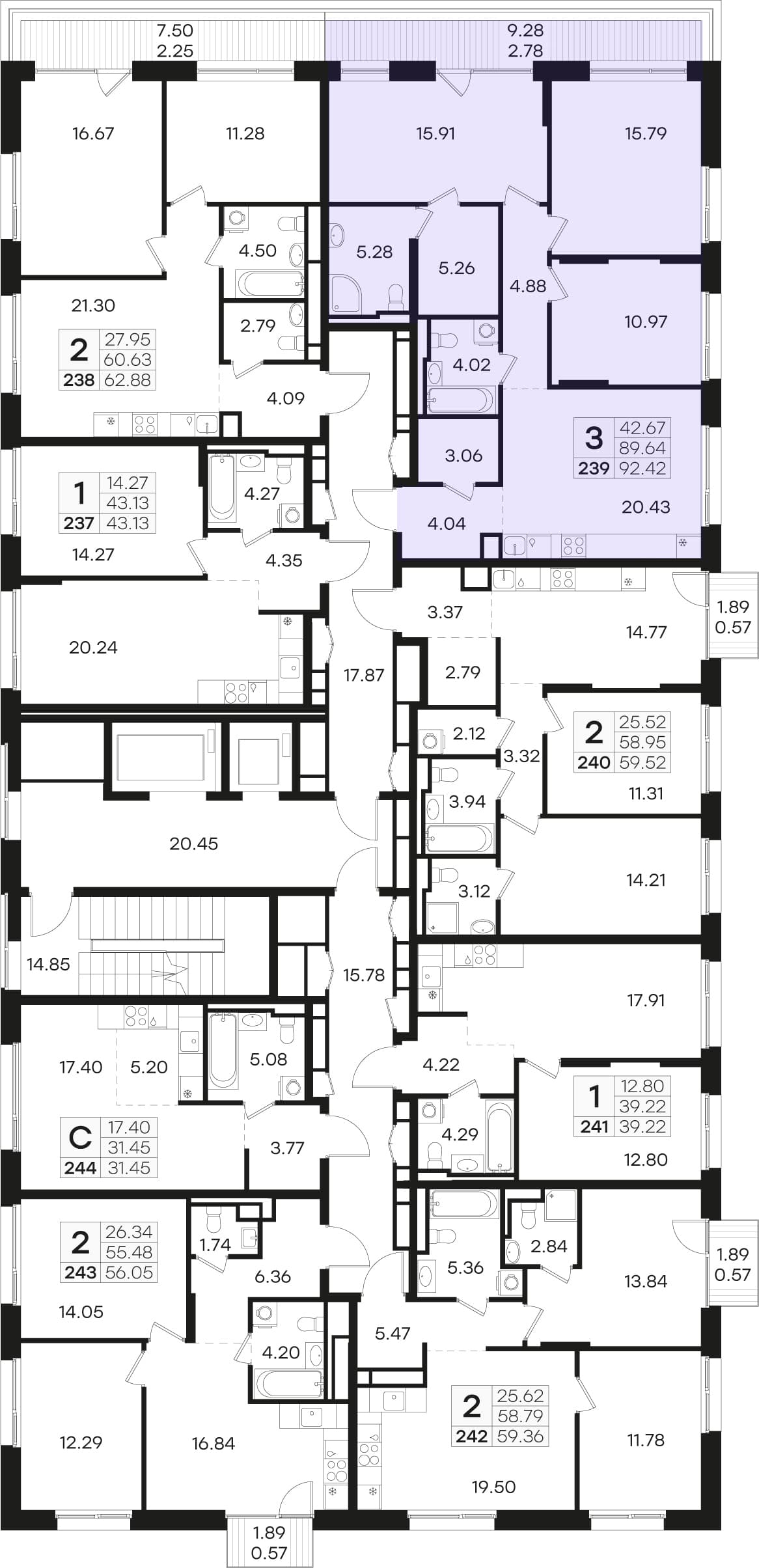 Расположение на этаже