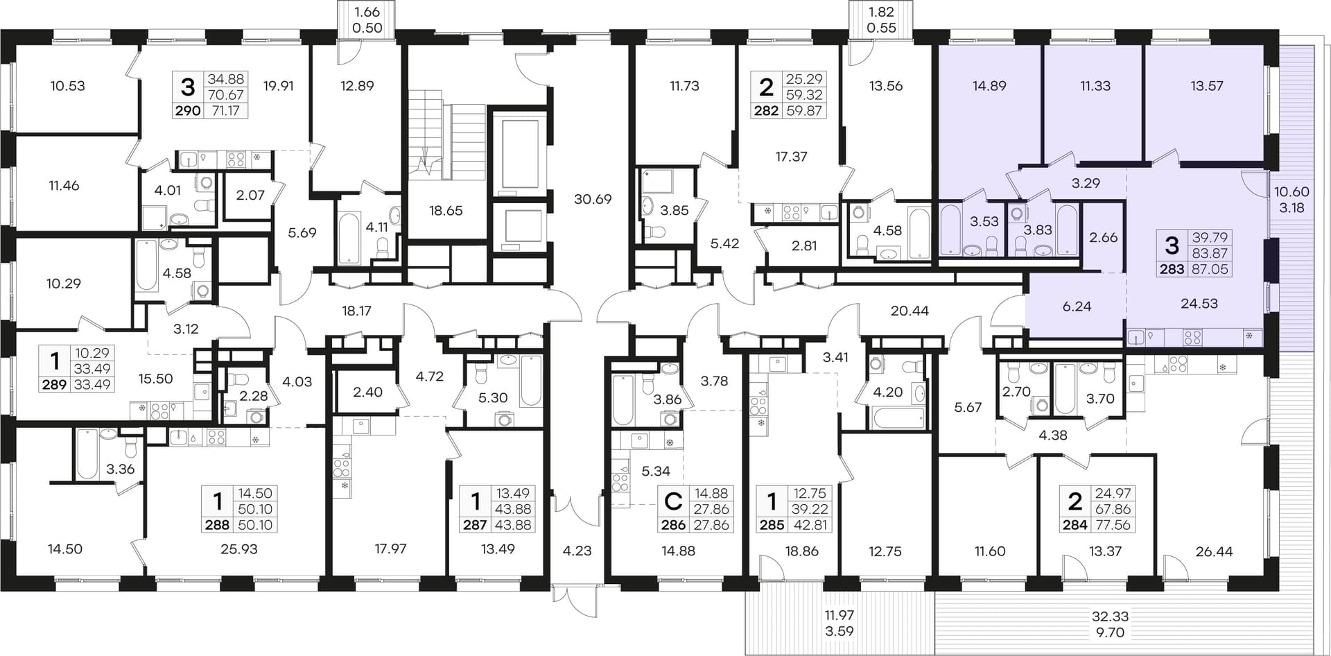 Расположение на этаже