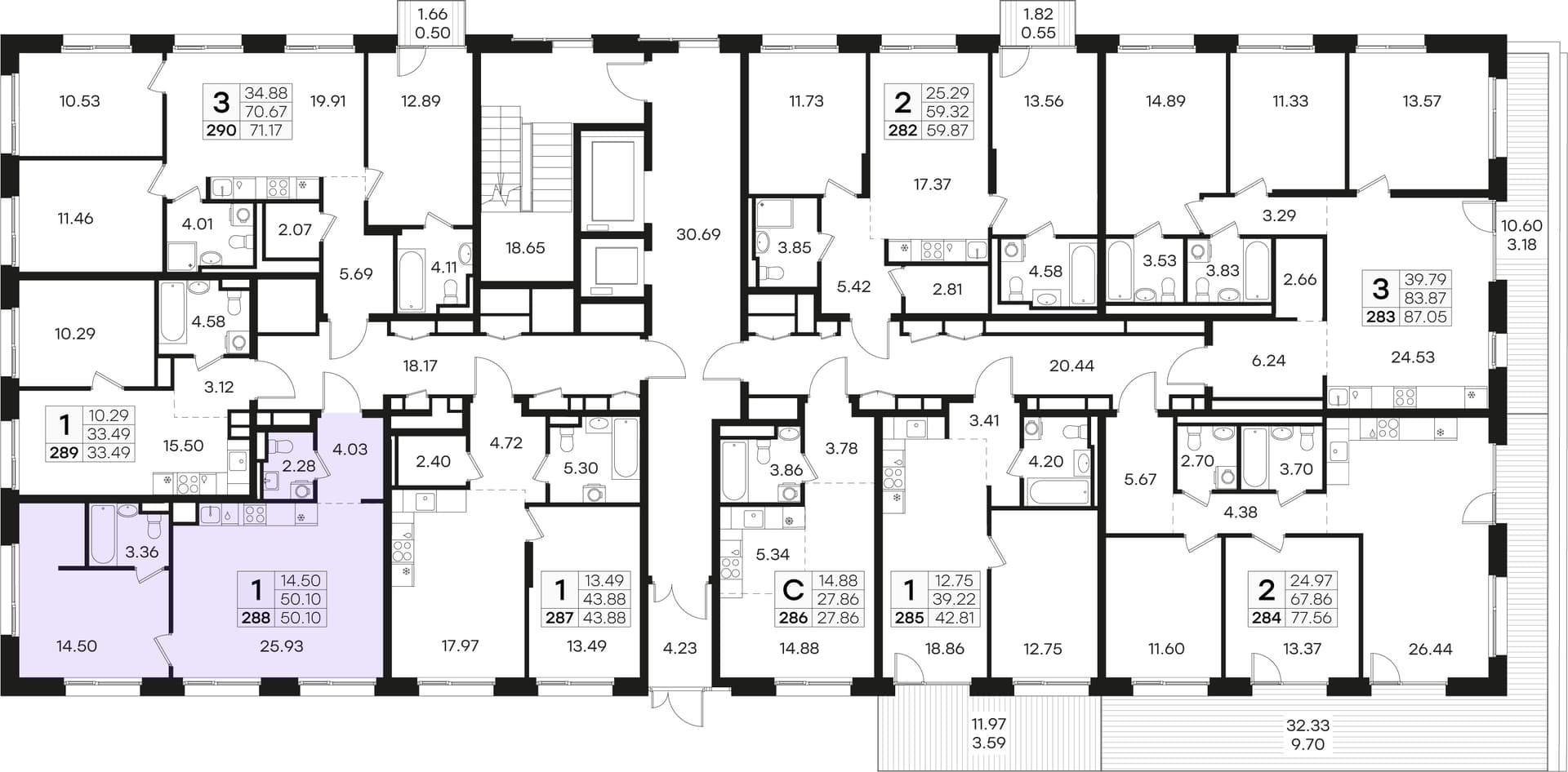 Расположение на этаже