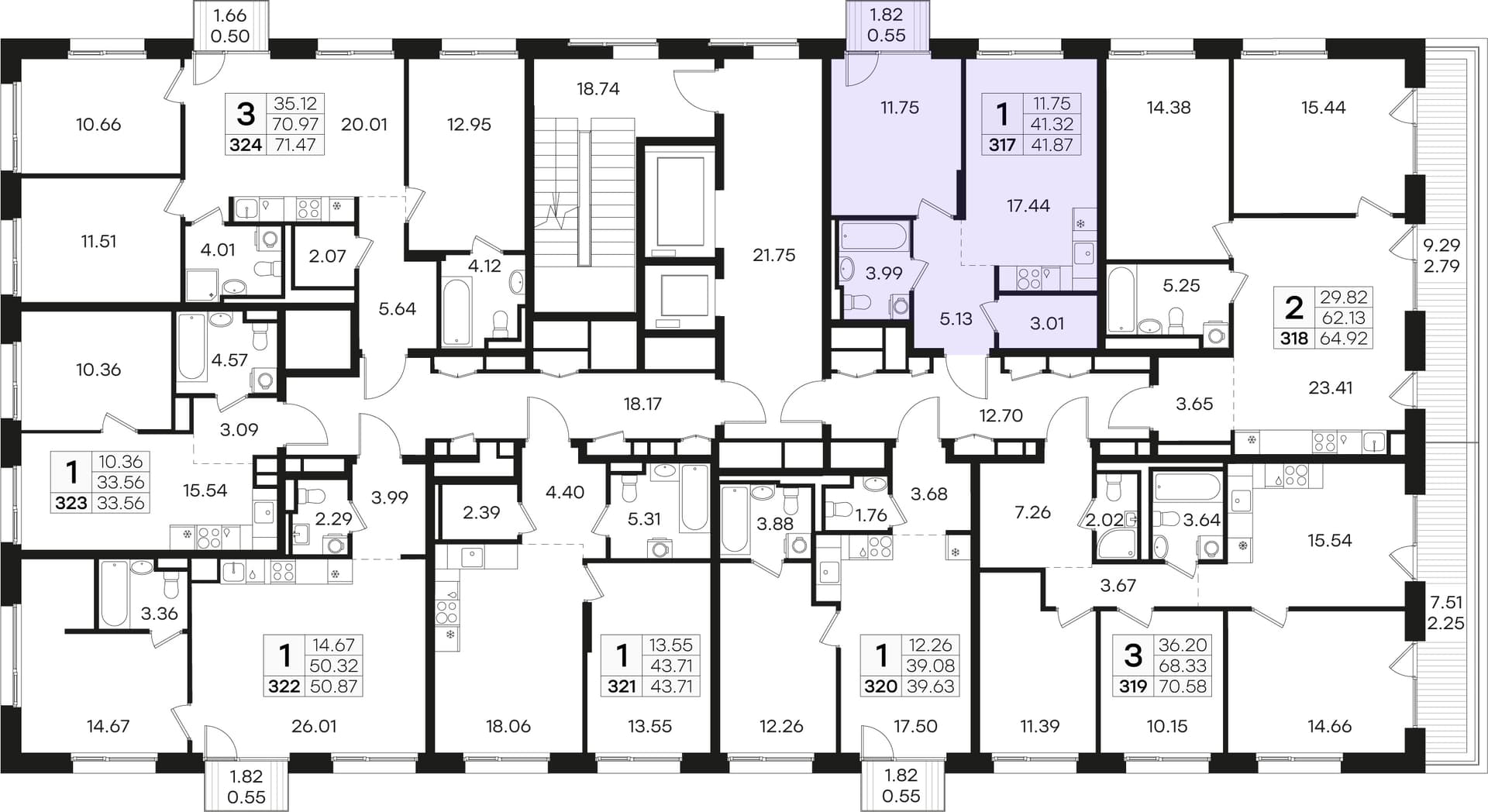 Расположение на этаже